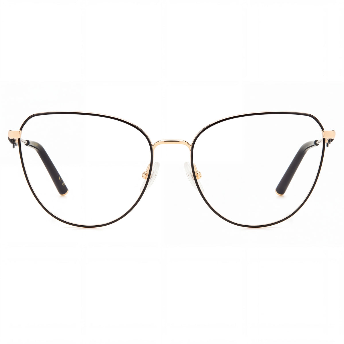 Carolina Herrera 0220 Women's Black Gold Cat Eye Metal Frame Non-Polarized Sunglasses, 56mm, Photo 2