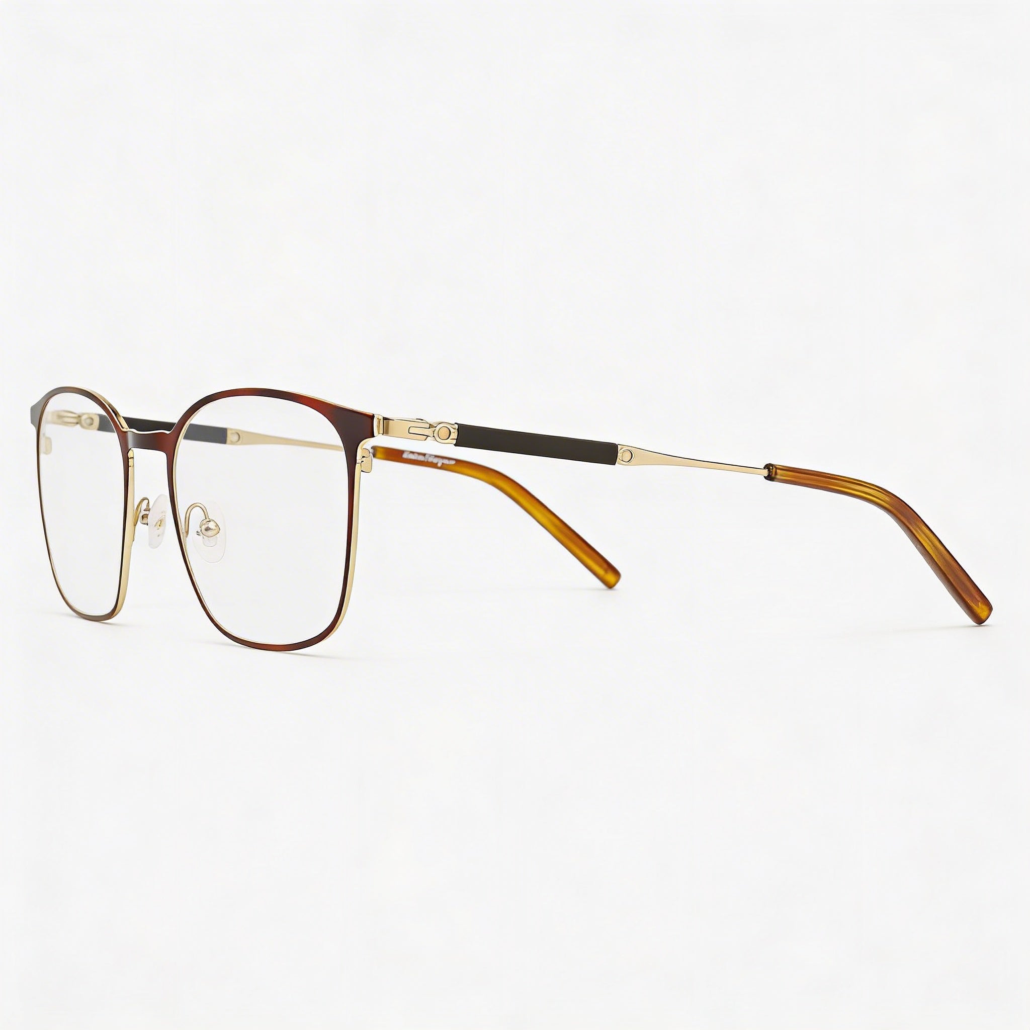 Salvatore Ferragamo Sf2566 Unisex Titanium Full Rim Square Tortoise Gold 54mm Eyeglasses, Photo 3