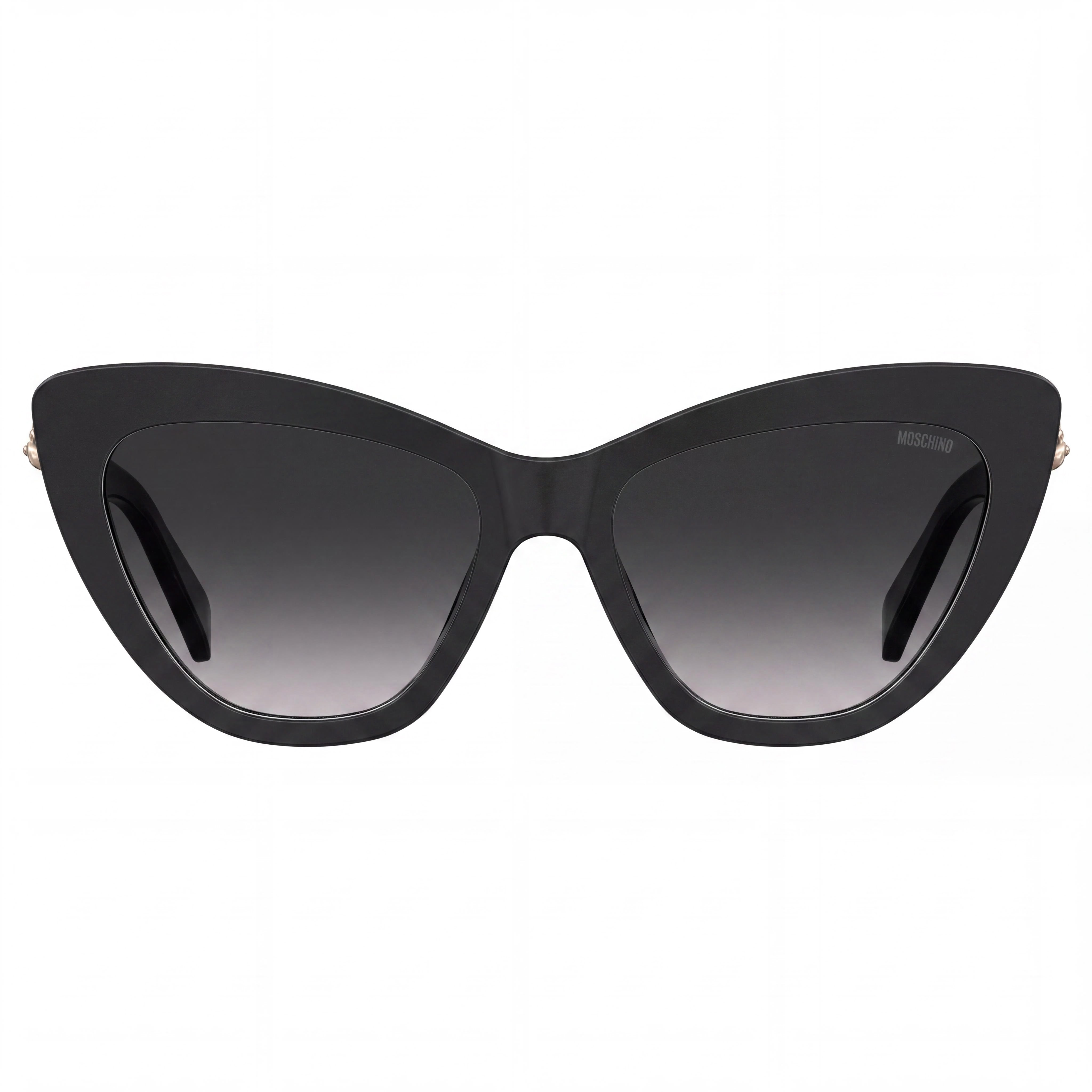 Moschino Mos122/S Gafas de sol de acetato ojo de gato para mujer, montura negra gris oscuro degradado, lentes gris oscuro degradado de 54 mm con protección UV, Photo 2