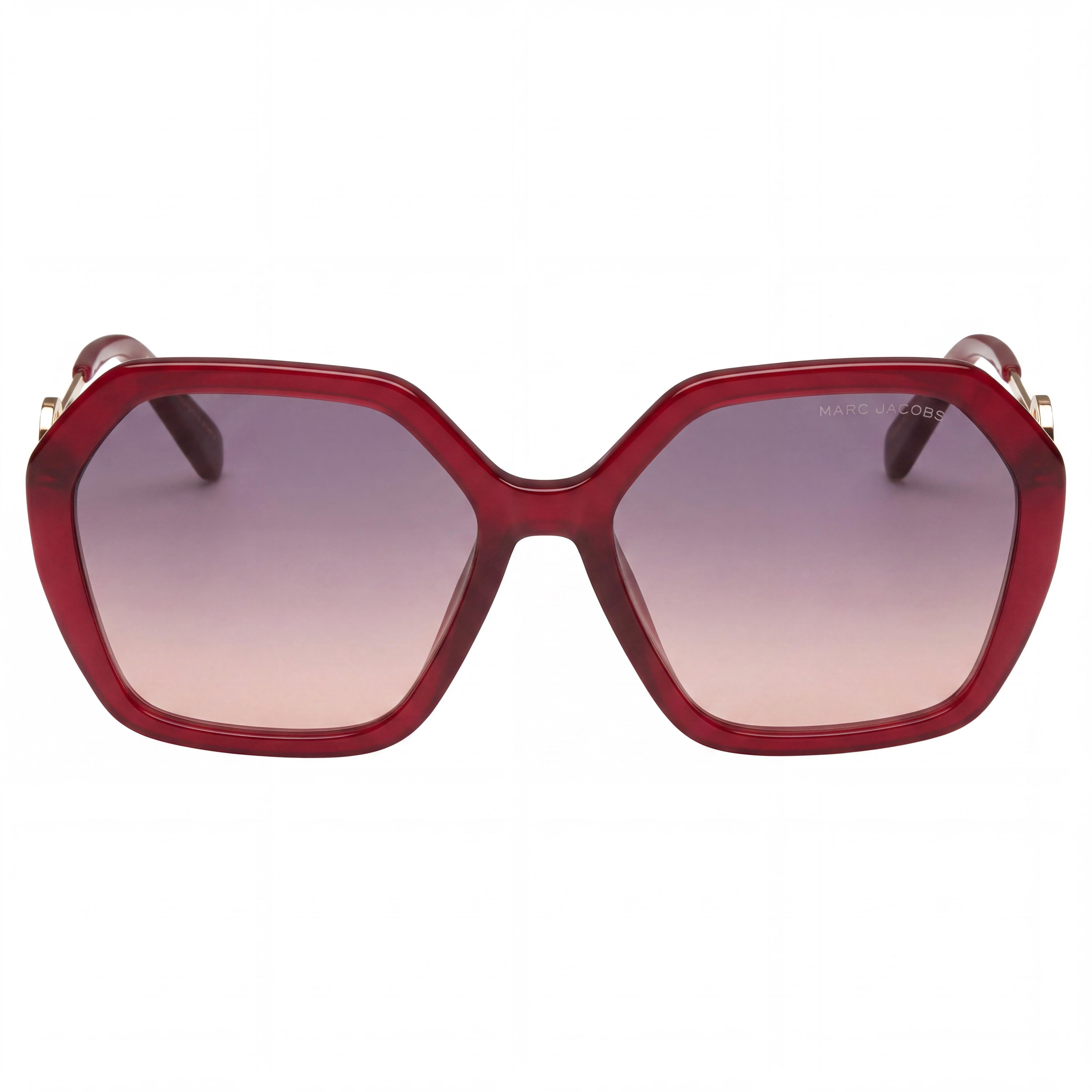 Gafas de sol Marc Jacobs Fashion para mujer de acetato, montura roja, lentes gris fucsia con protección UV 57-17-135, Photo 2