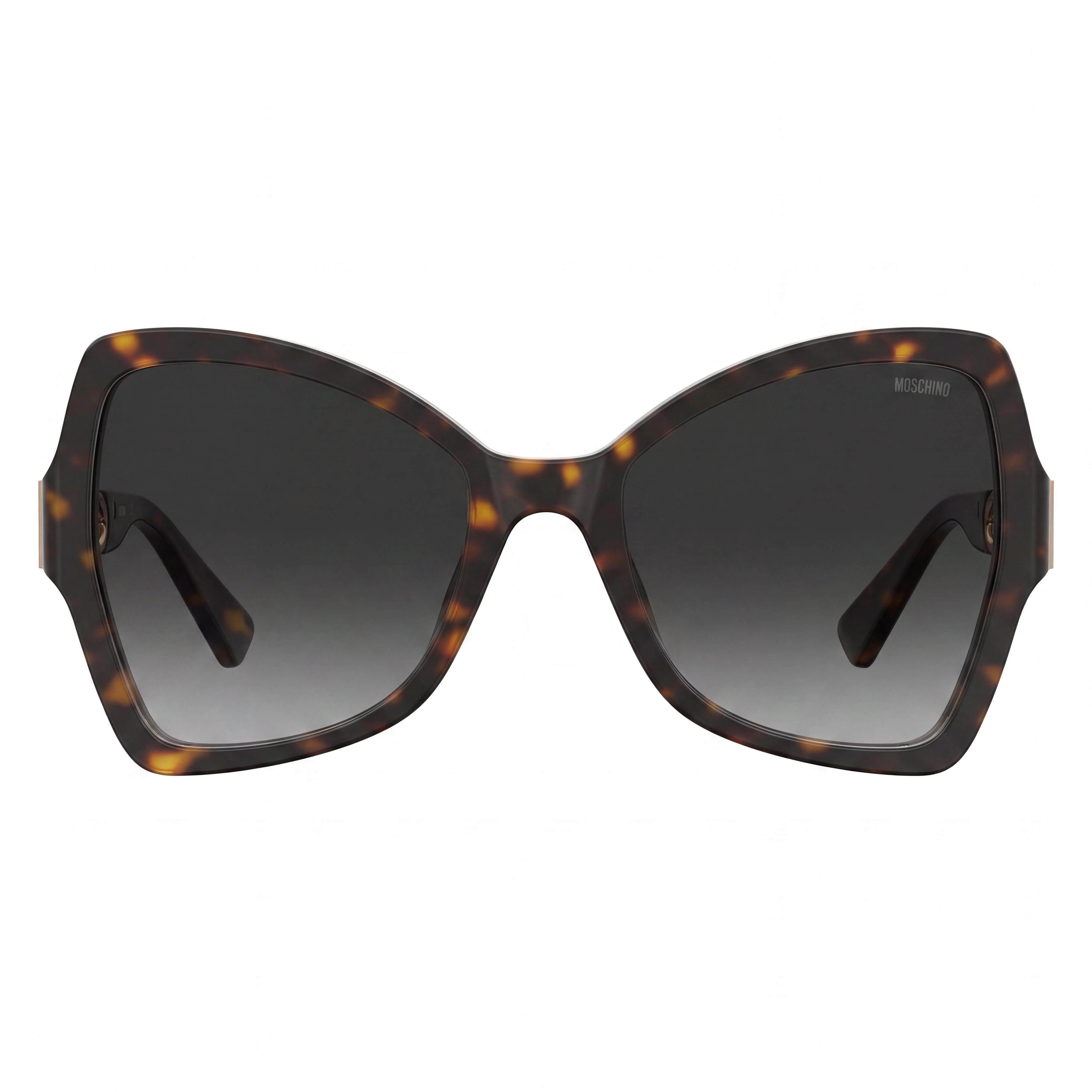 Moschino MOS099S Casual Women's Havana Acetate Non-Polarized UV Protection Sunglasses Blue Lenses 54mm, Photo 2