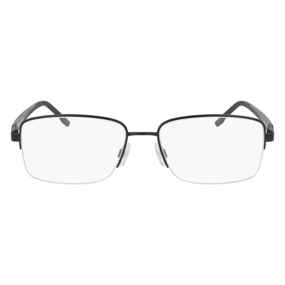 Flexon H6084 Women's Optical Eyeglasses with Matte Black Metal Frame, 57mm Lens, and 17mm Bridge