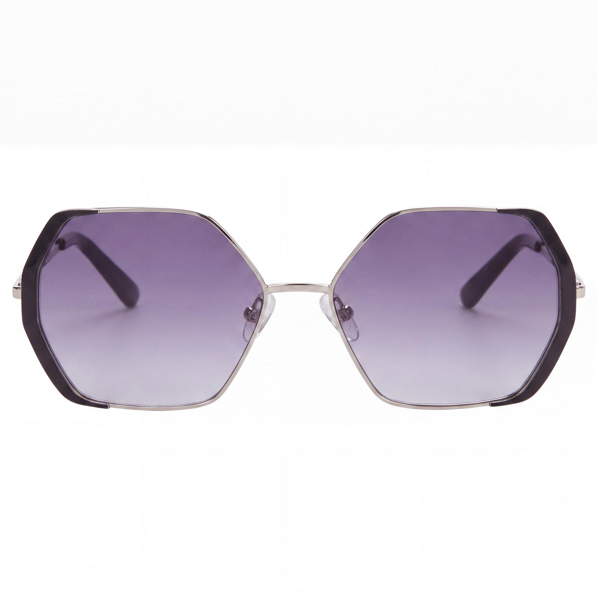 GUESS Women's GF0387 Clear Plastic Frame Sunglasses with 100% UV Gradient Smoke Lenses 57mm, Photo 2