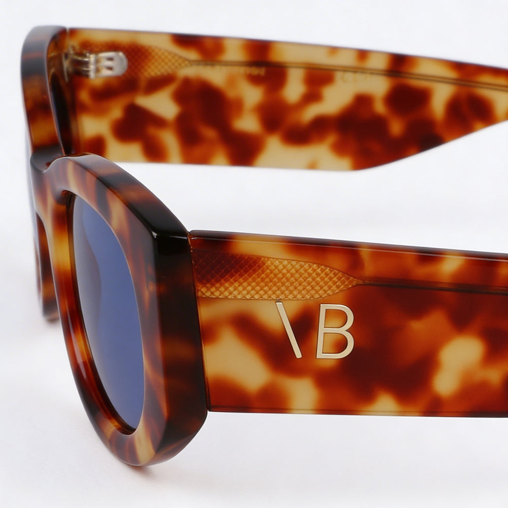 Victoria Beckham Modern Women's Acetate Frame Sunglasses in Blonde Havana, 50mm Lens Width