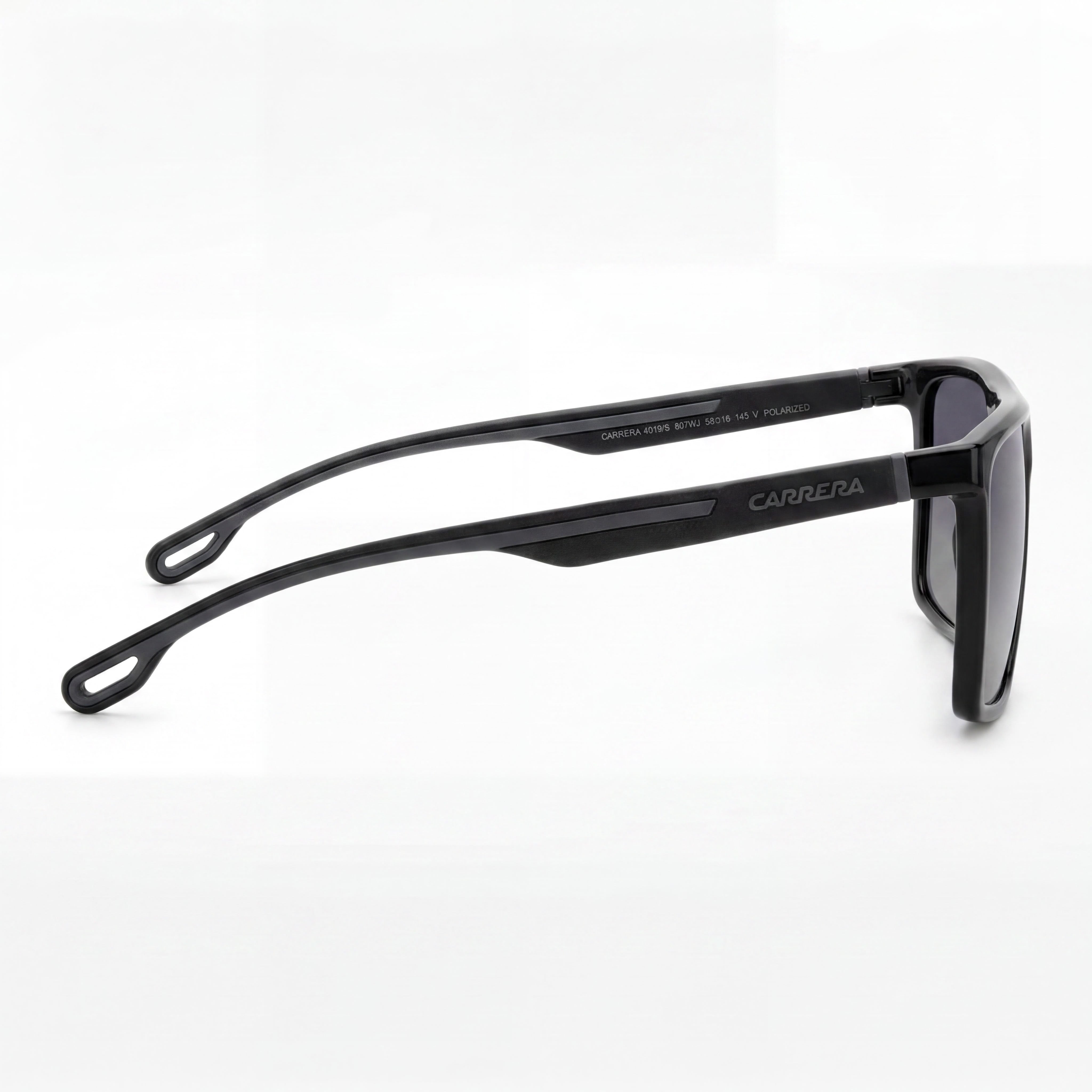 Gafas de sol Carrera modernas para hombre con montura de poliamida ecológica gris y negra sombreada y lentes de policarbonato de 58 mm, Photo 3