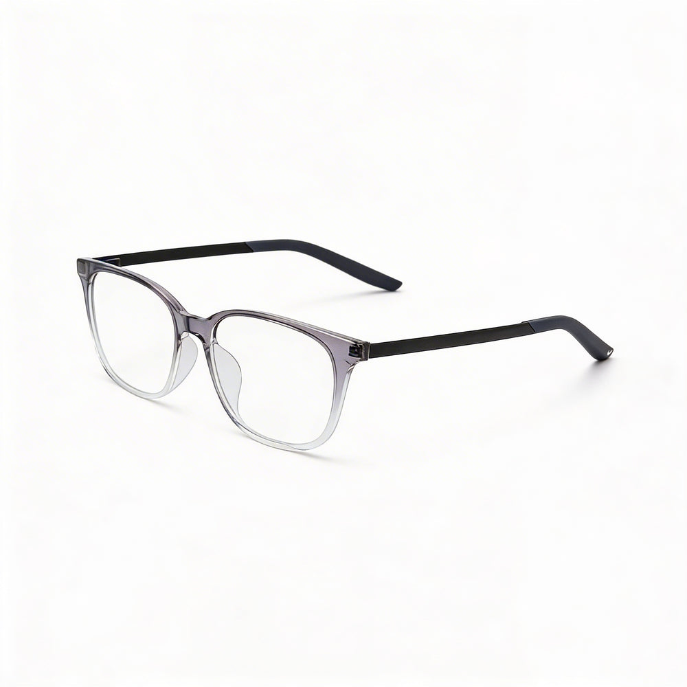 Nike 7283 Dark Grey Clear Fade Women's Plastic Frame Eyeglasses with Polycarbonate Lenses 52mm