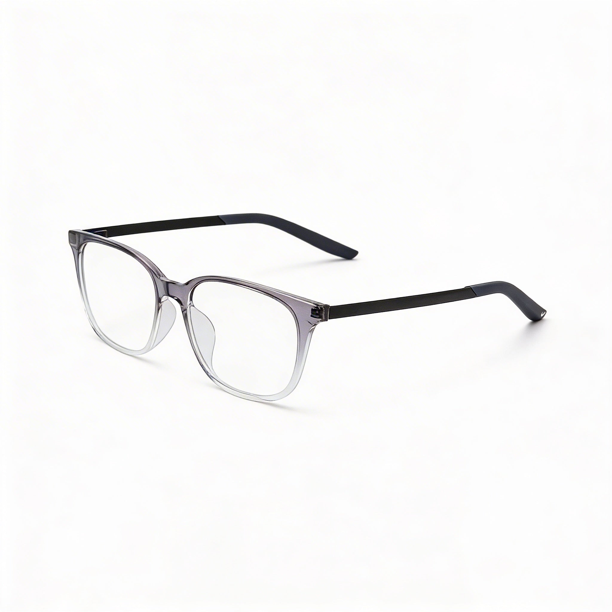 Nike 7283 Dark Grey Clear Fade Women's Plastic Frame Eyeglasses with Polycarbonate Lenses 52mm, Photo 1