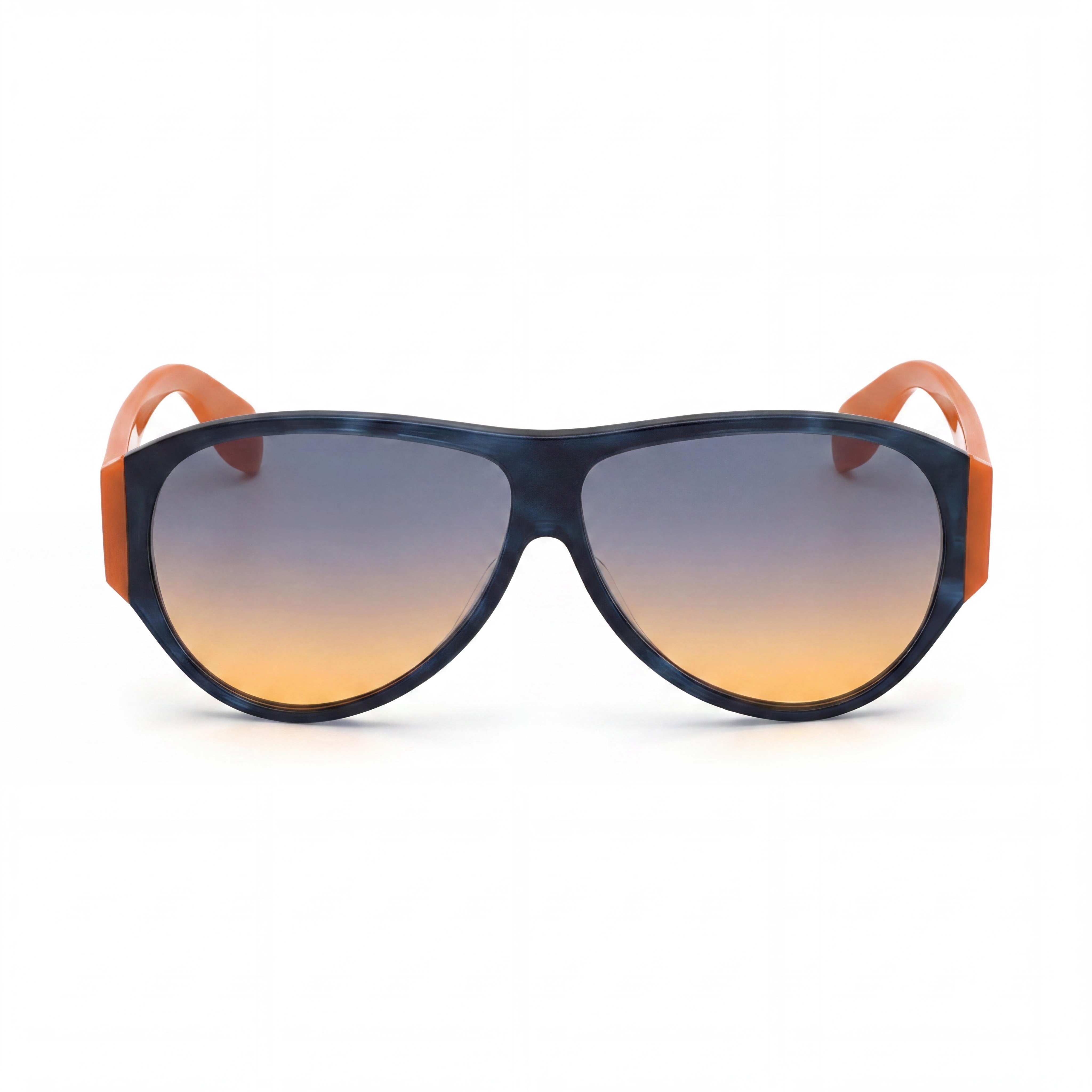 Gafas de sol estilo piloto de acetato para mujer adidas Originals Contemporaneo con montura Arancione azul y lentes Arancione Sfumato azul de 59 mm, Photo 2