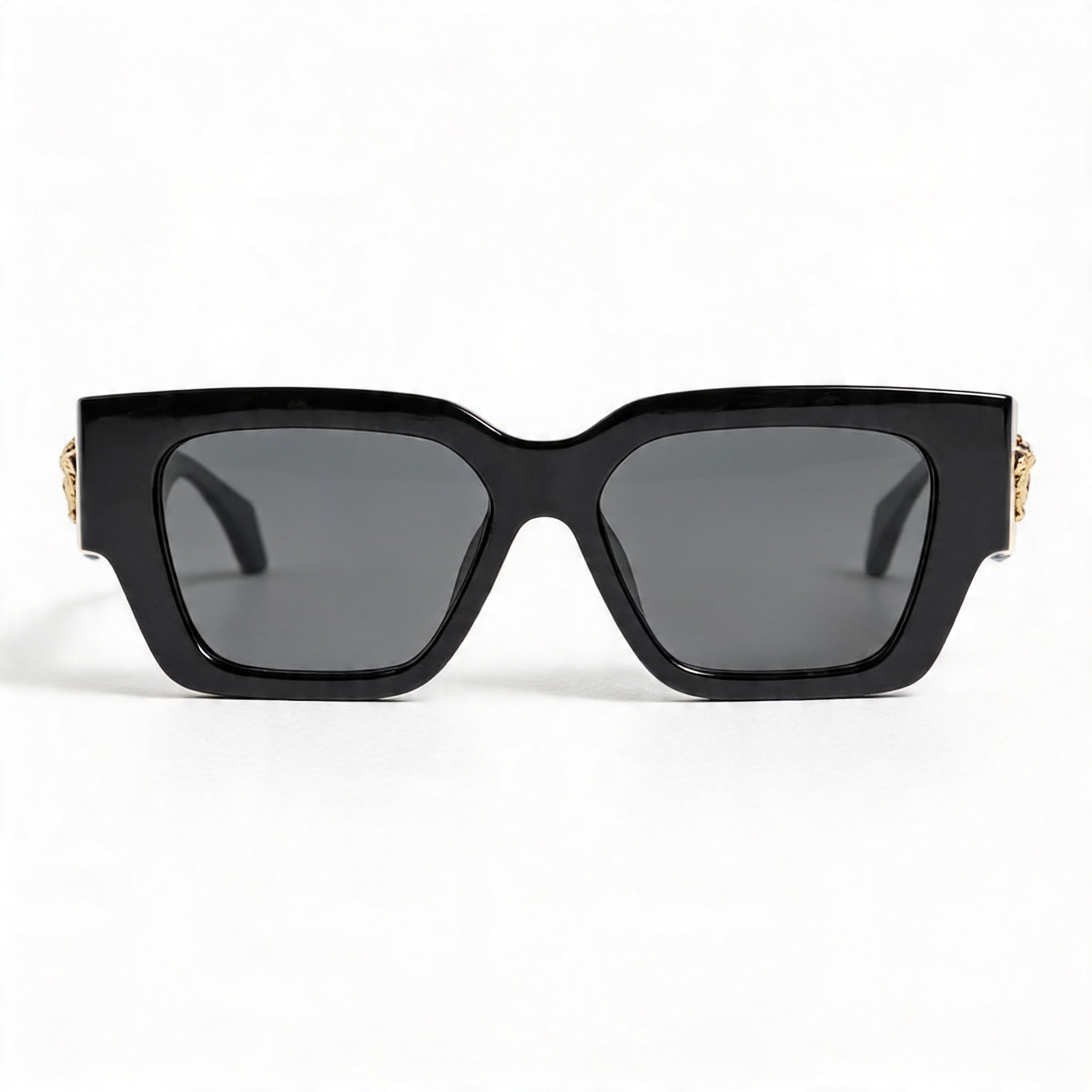Gafas de sol inyectadas negras clásicas Versace para mujer 53 mm, Photo 3