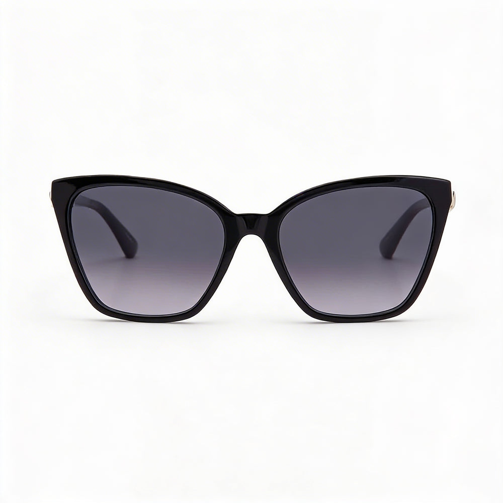 Kate Spade New York Glam Cat Eye Women's Black Acetate Polarized Grey UV Protection Sunglasses 56mm