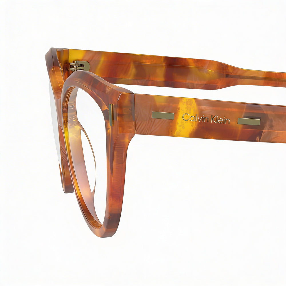 Gafas de sol Calvin Klein Ck23541 para mujer con montura de acetato y lentes de policarbonato en color caramelo Havana de 53 mm