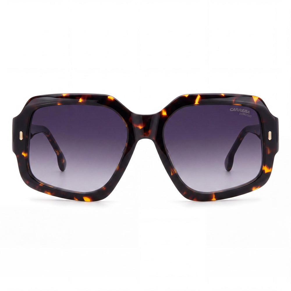 Carrera CARRERA 3045/S Gafas de Sol para Hombre Acetato Marco Habana Lentes Gris Oscuro Sombreado No Polarizadas UV 400 56mm