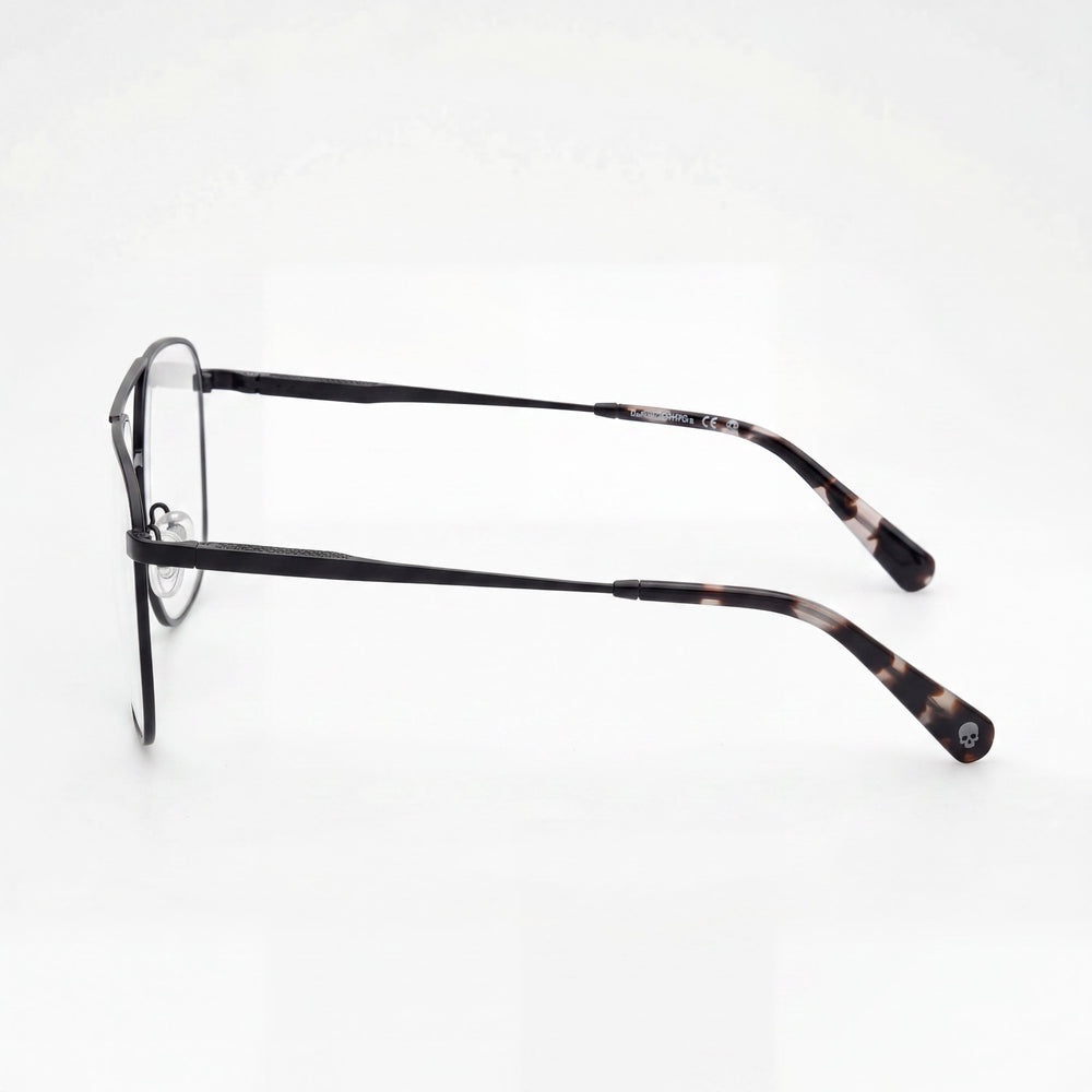 Harley-Davidson Hd50104 Unisex Titanium Eyewear, Matte Black, Light Green, Havana, Size 60-14-145