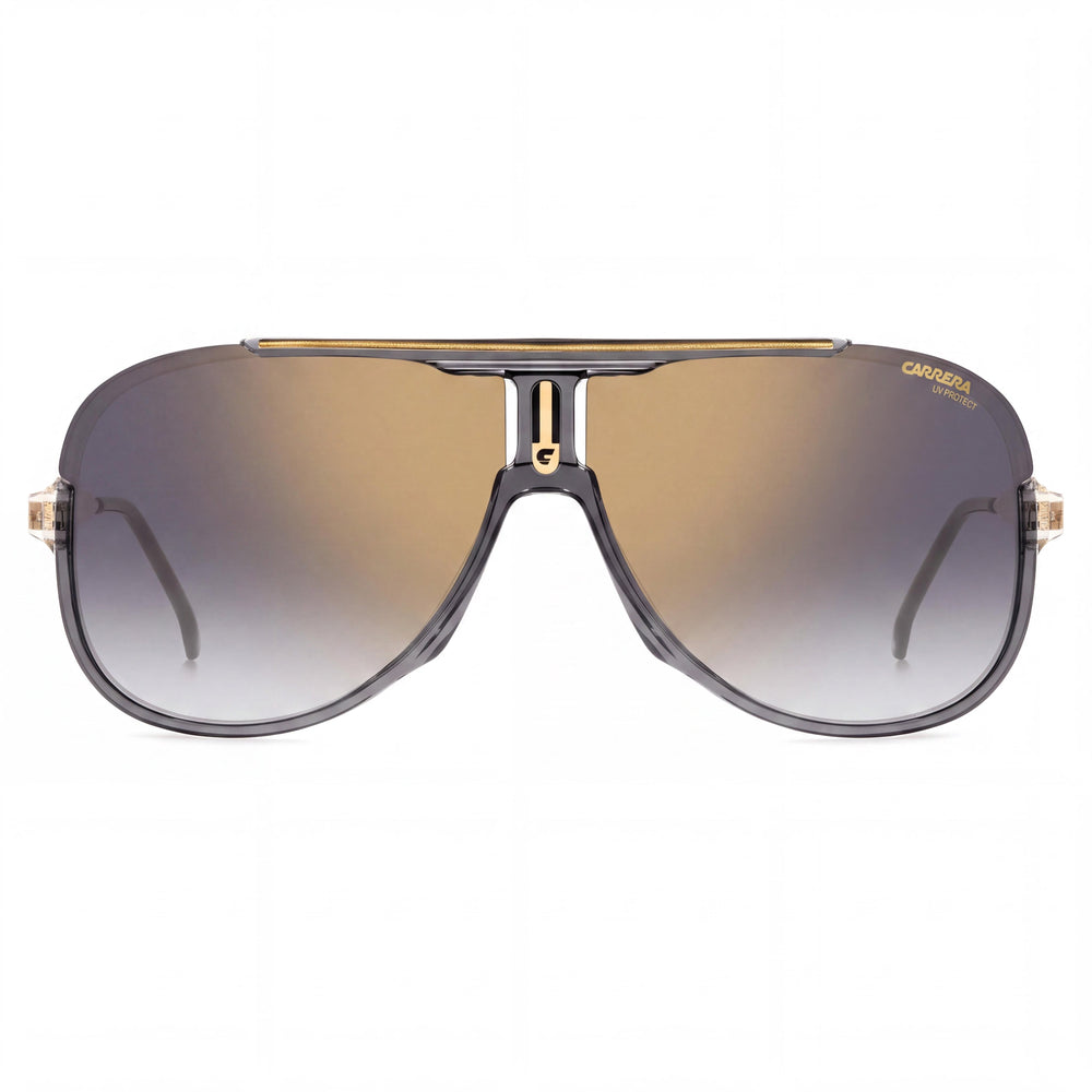 Carrera 1059/S Men's Propionate Grey Shaded Gold Mirrored Non-Polarized UV Protected Sunglasses 64mm