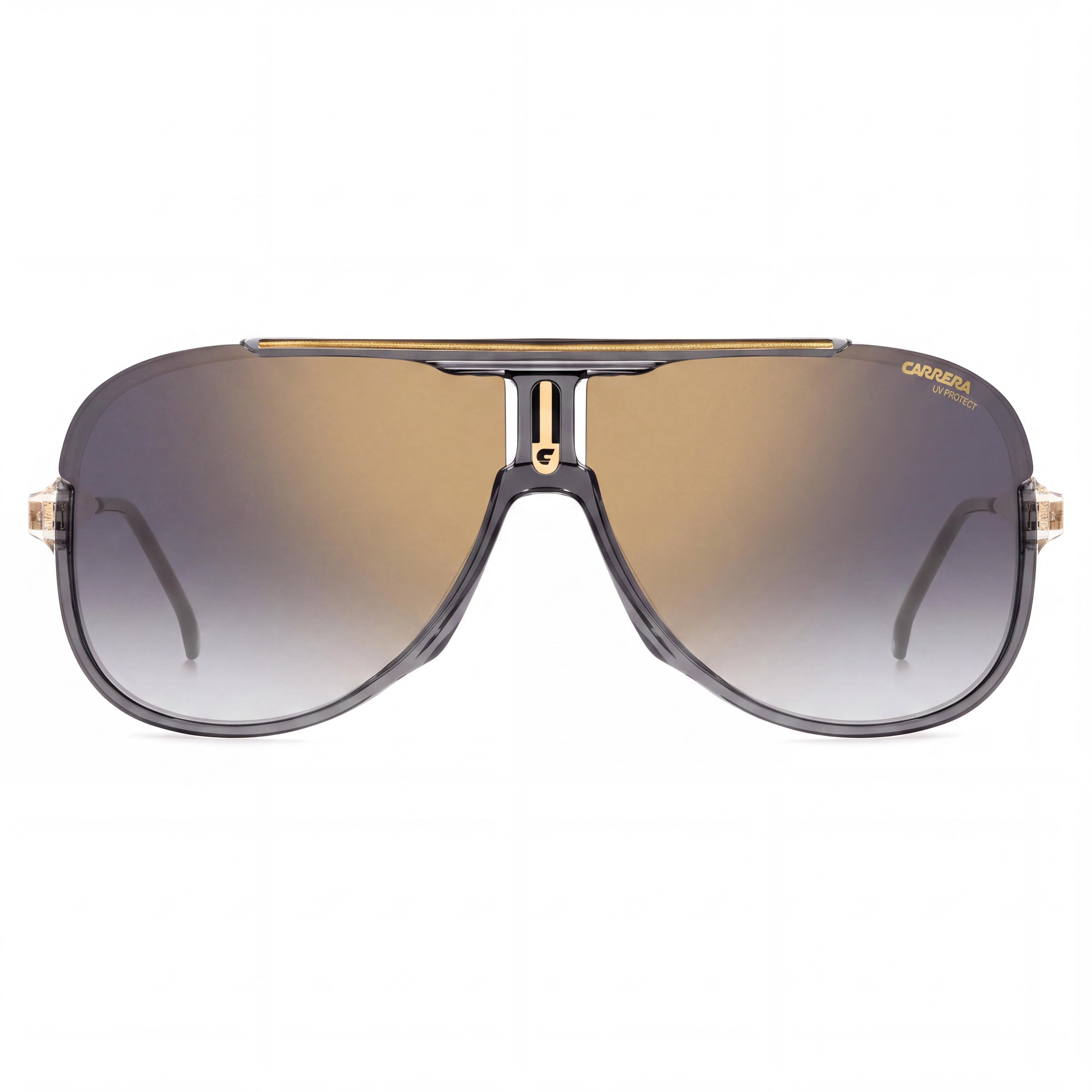 Carrera 1059/S Men's Propionate Grey Shaded Gold Mirrored Non-Polarized UV Protected Sunglasses 64mm, Photo 2