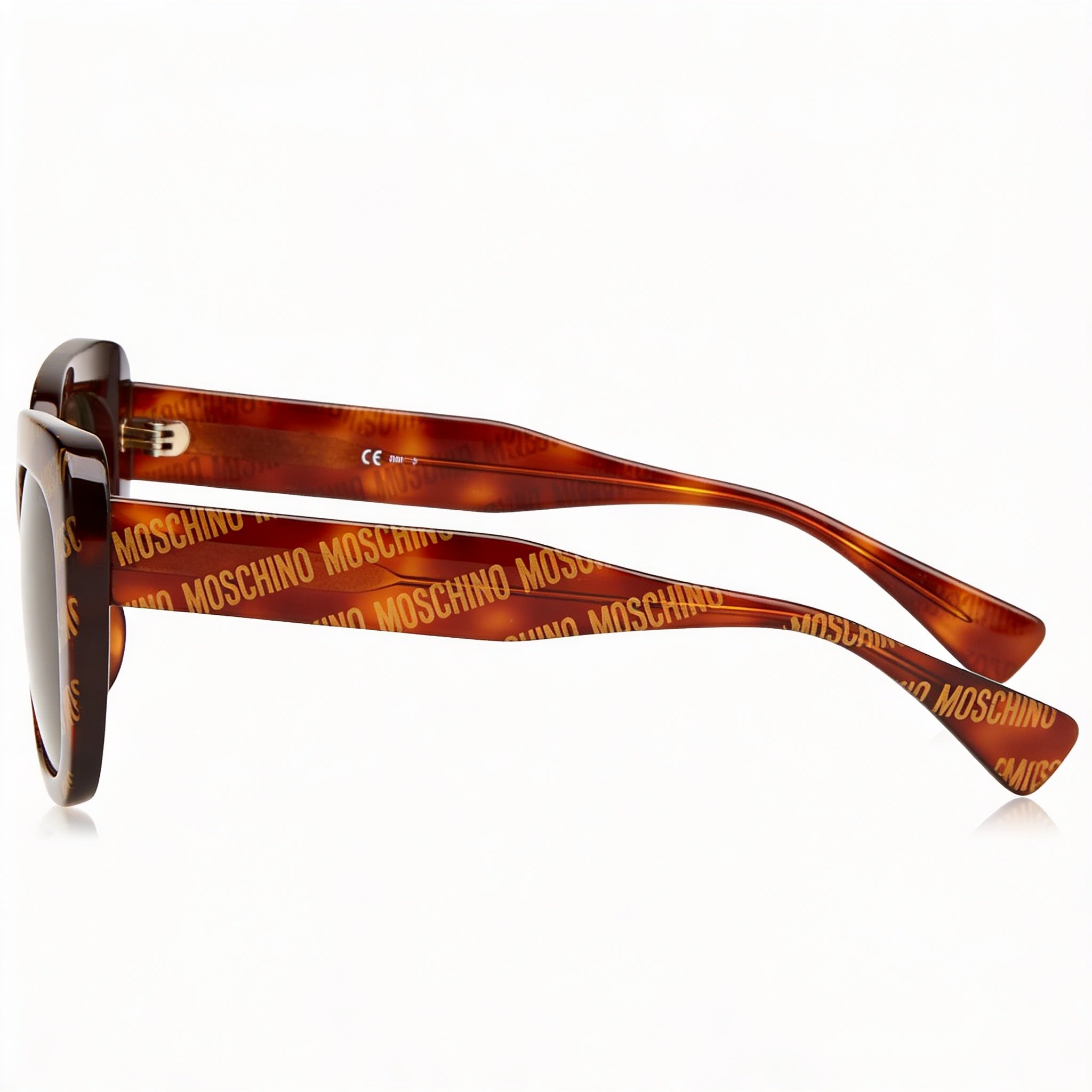Gafas de sol Moschino MOS132/S para mujer, estilo moderno, montura de acetato Havana, lentes grises, protección UV, 53 mm, Photo 2