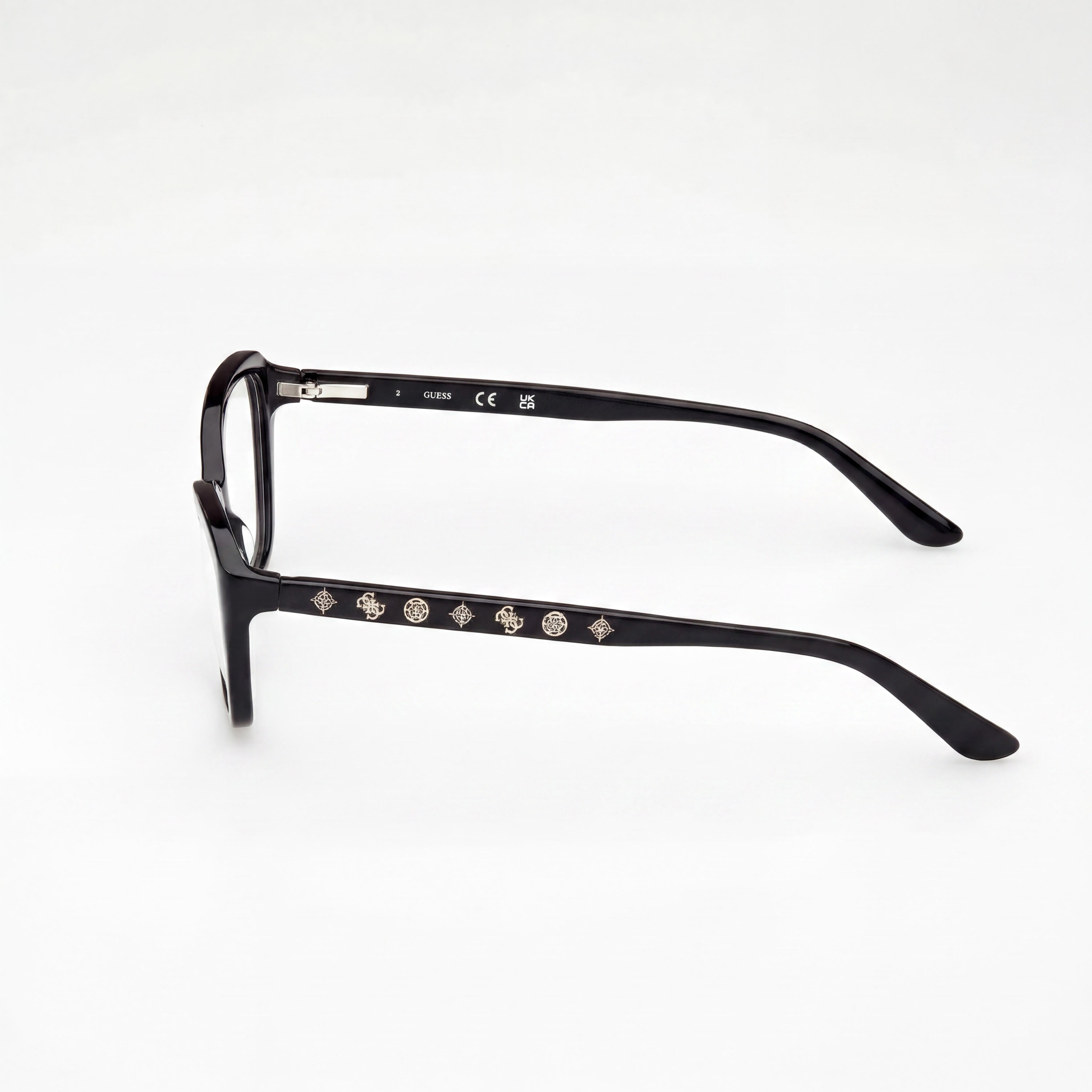 Marcolin GU50115 Women's Eyewear, Shiny Black Frame with Multicoloured Compound Lenses, Size 2-14-140, Photo 2
