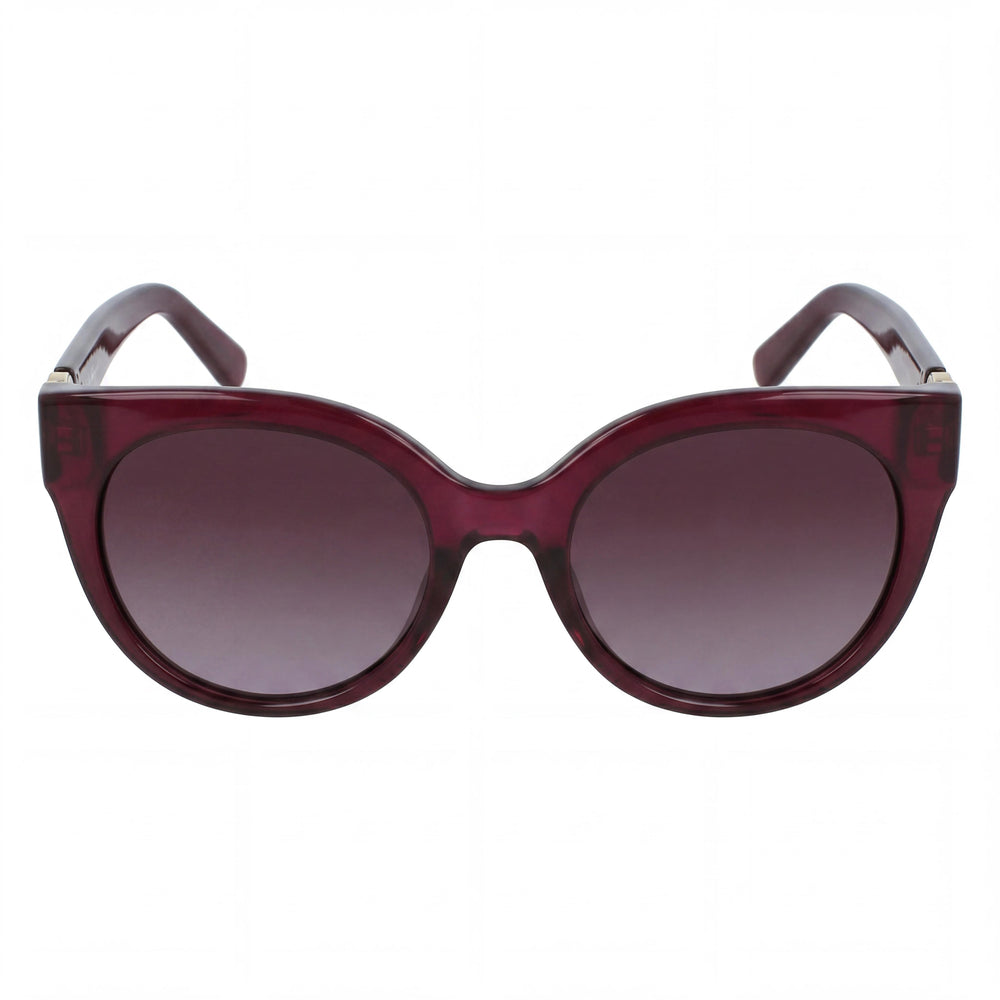 Salvatore Ferragamo Women's Cat Eye Plastic Sunglasses Crystal Purple 53mm Purple Gradient 100% UV Protection