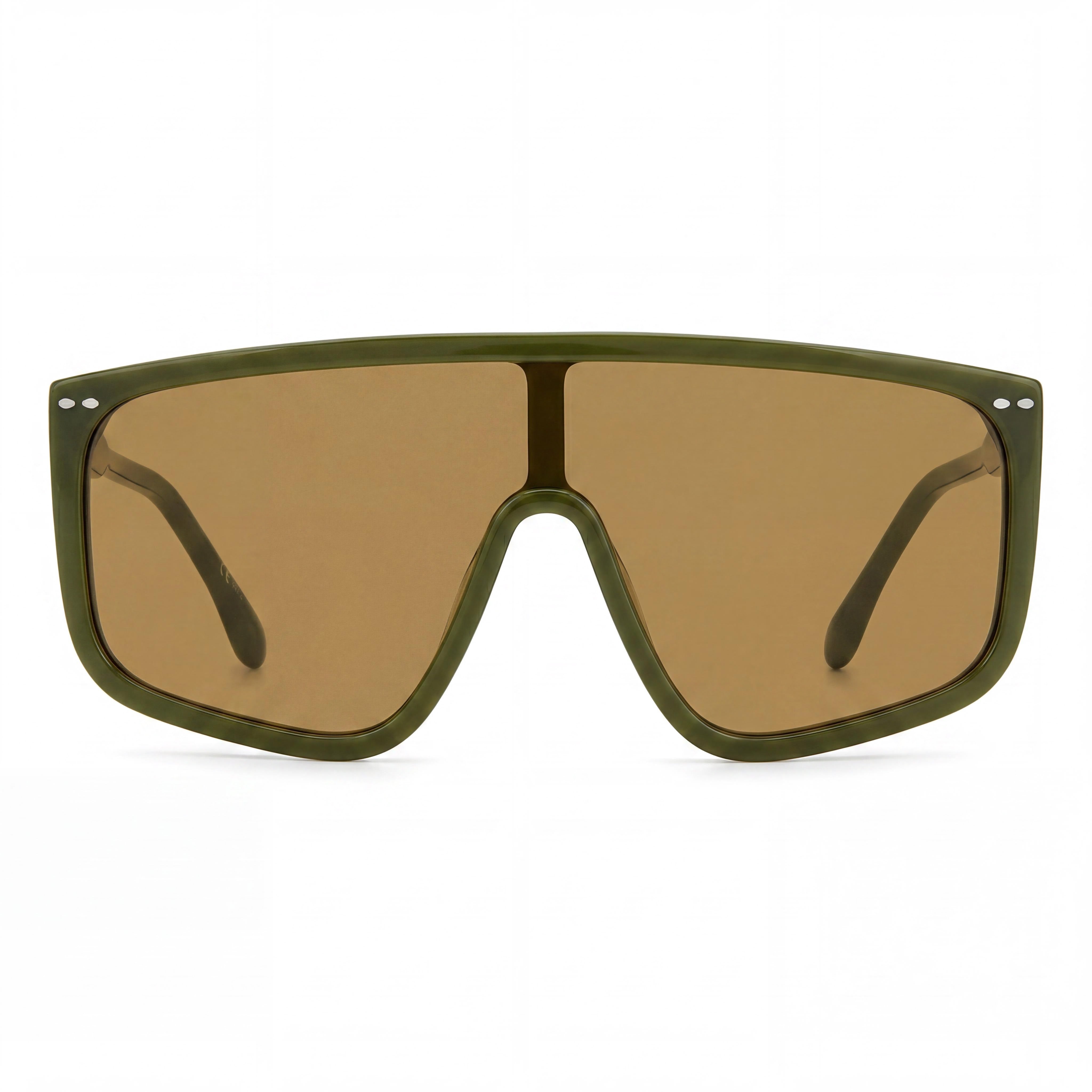 Gafas de sol Isabel Marant Modern para mujer, montura de acetato verde con lentes de policarbonato con protección UV de 99 mm, Photo 2