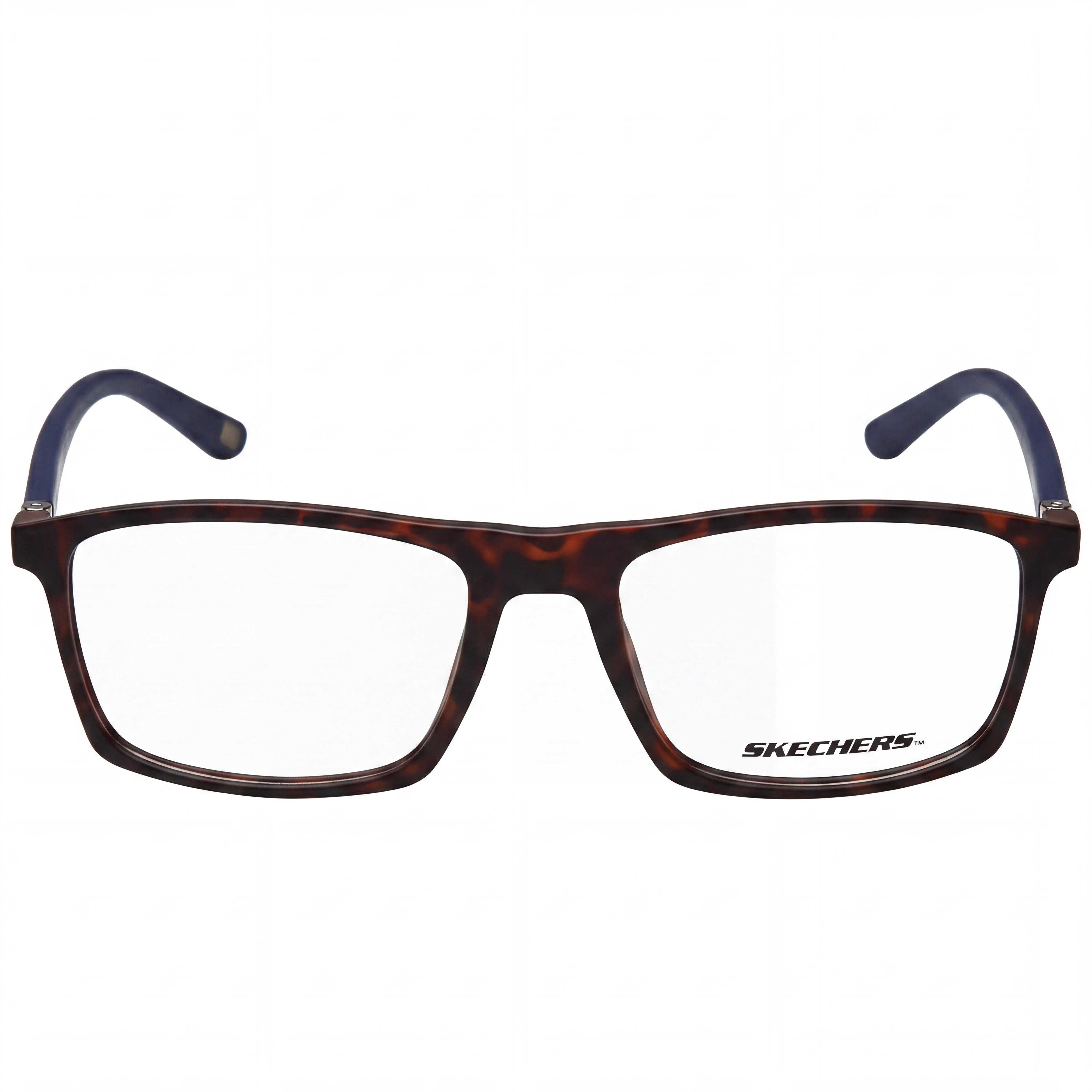 Montura de gafas graduadas de plástico Skechers SE3302 para hombre, color Havana oscuro, lentes de 54 mm, puente de 18 mm, patillas de 145 mm, Photo 2