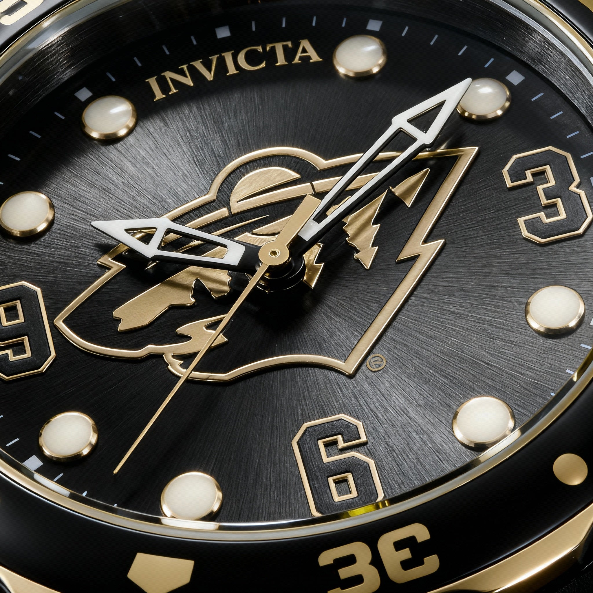 Invicta IN-42317-AMZUK Men's Black & Gold-Tone Quartz Watch with Stainless Steel Case, 48mm, Photo 3