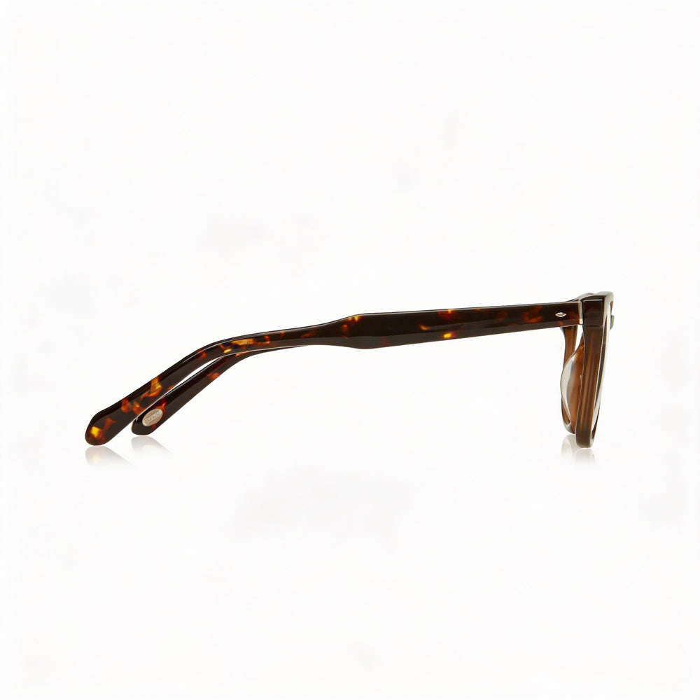 Montura de gafas de acetato para mujer Fossil 7014, color marrón cristal, ancho de lente de 51 mm, puente de 20 mm, patilla de 145 mm