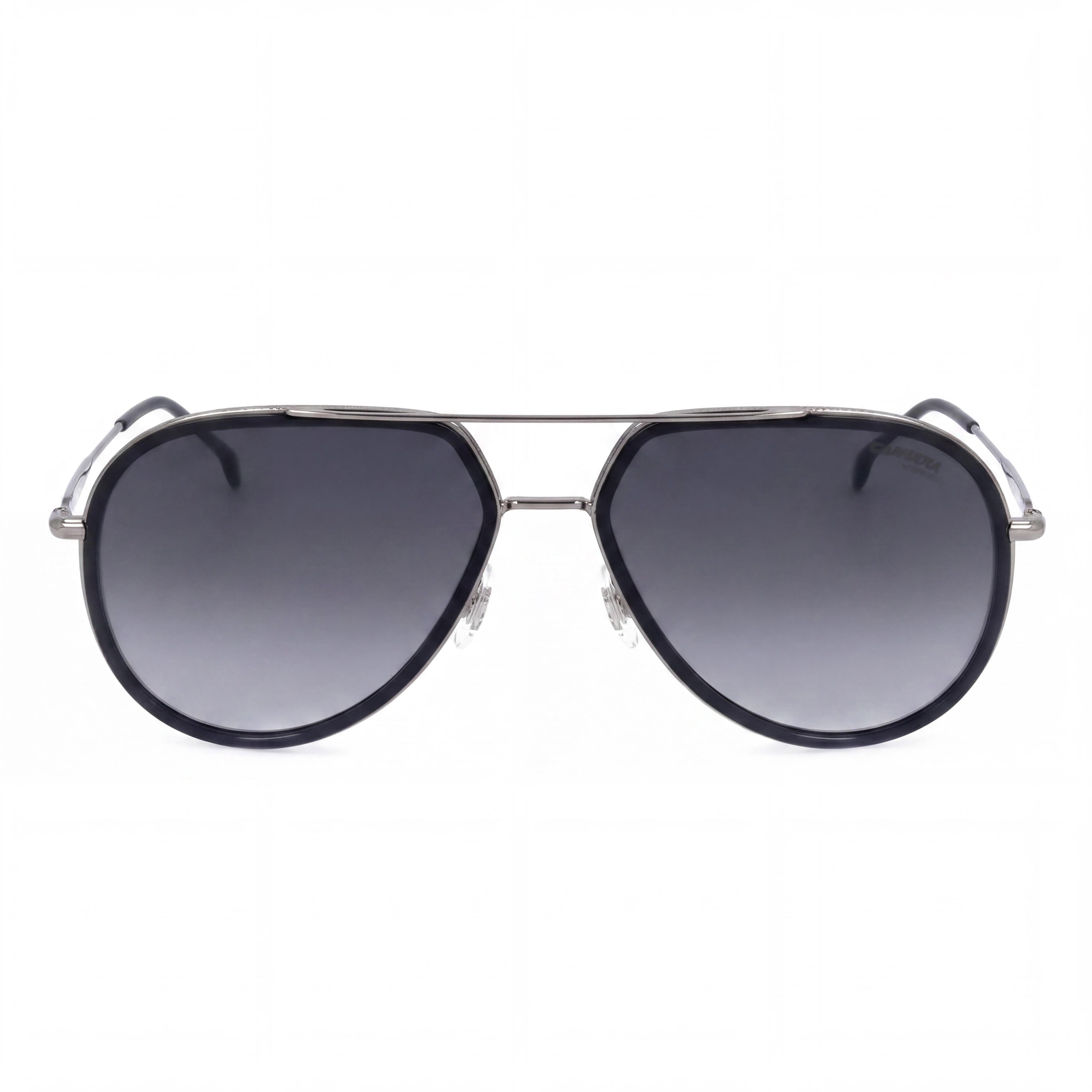 Gafas de sol Carrera 295/S Classic unisex de acero inoxidable con protección UV, armazón gris y negro degradado, lentes gris oscuro degradado 58 mm, Photo 2