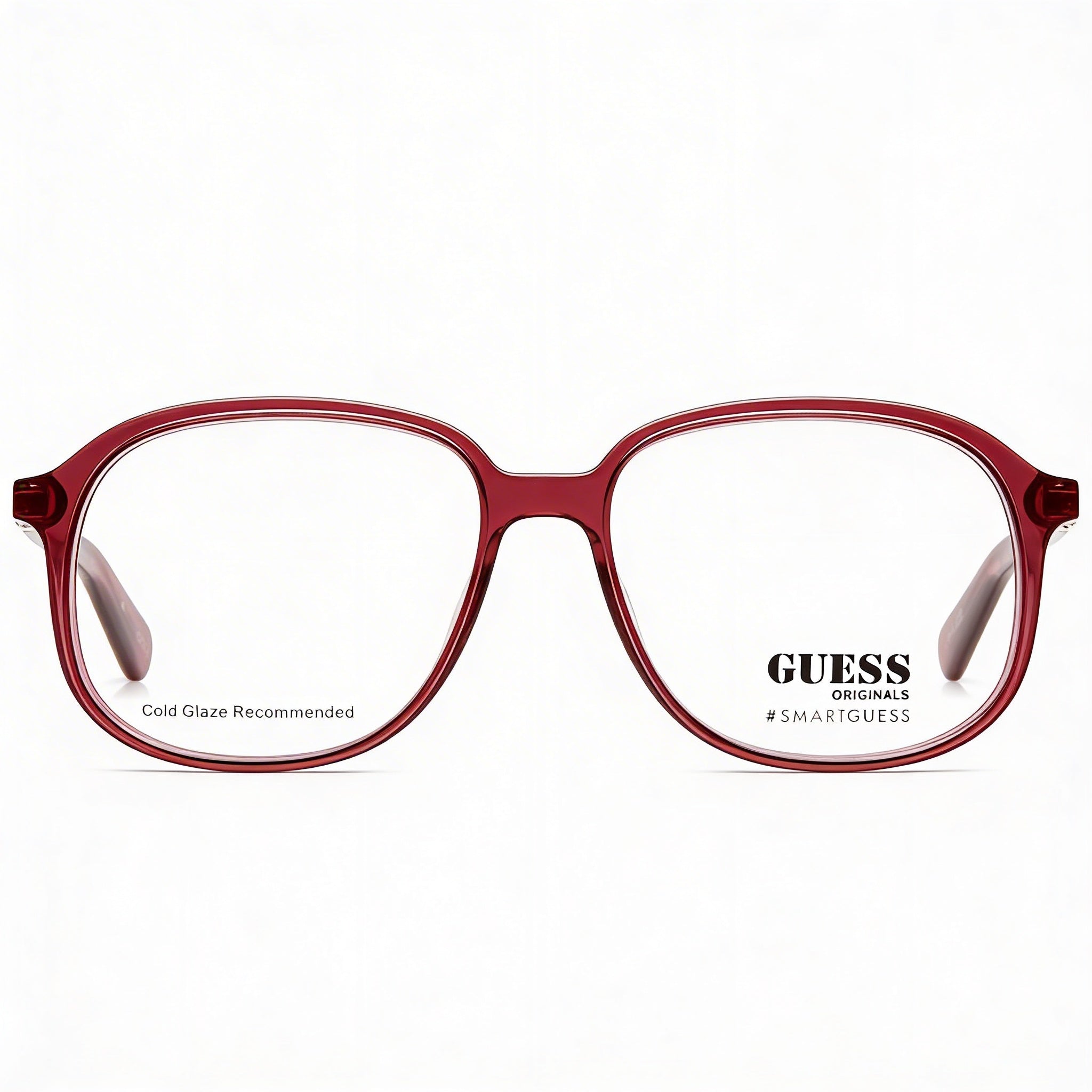 Guess Casual Unisex Bordeaux Plastic Frame Eyewear with and Non- Lenses 53mm, Photo 1