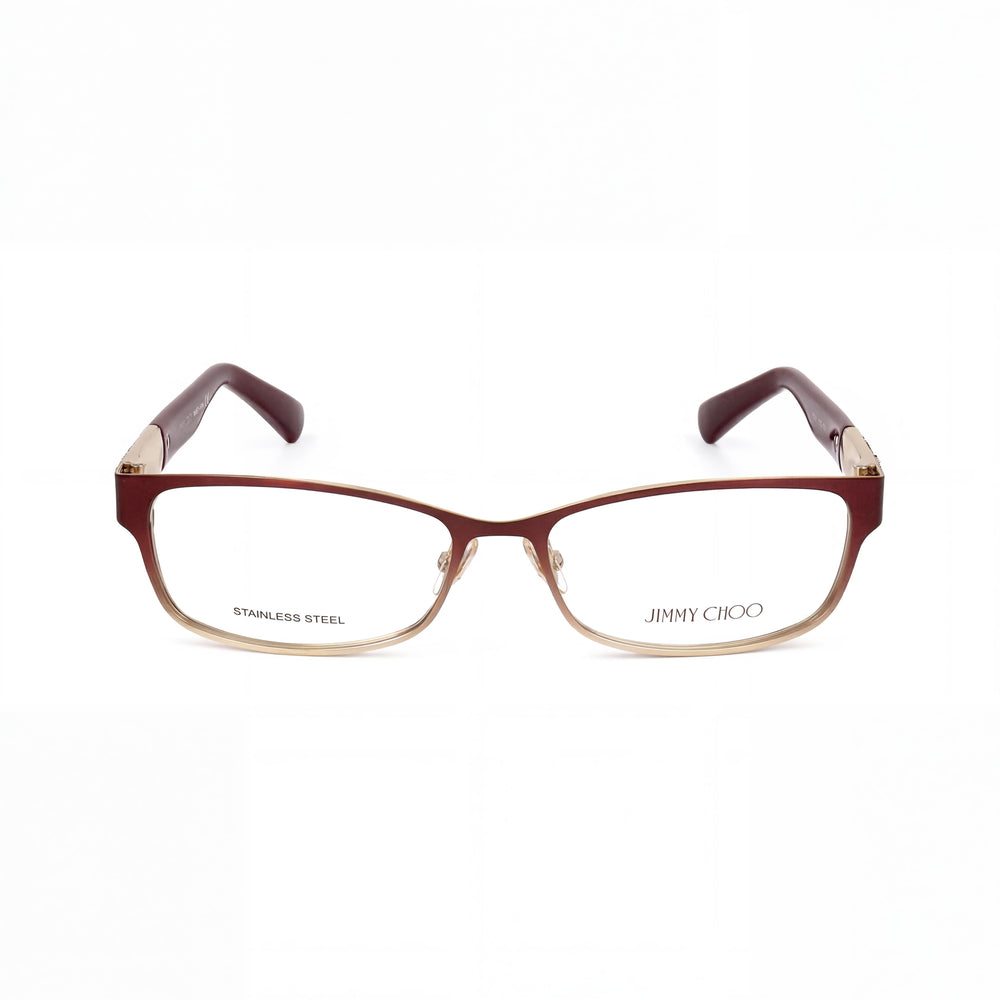 Jimmy Choo Classic Men's Semi Matte Red Cellulose Acetate Frame with Polycarbonate Lenses Eyeglasses 54mm