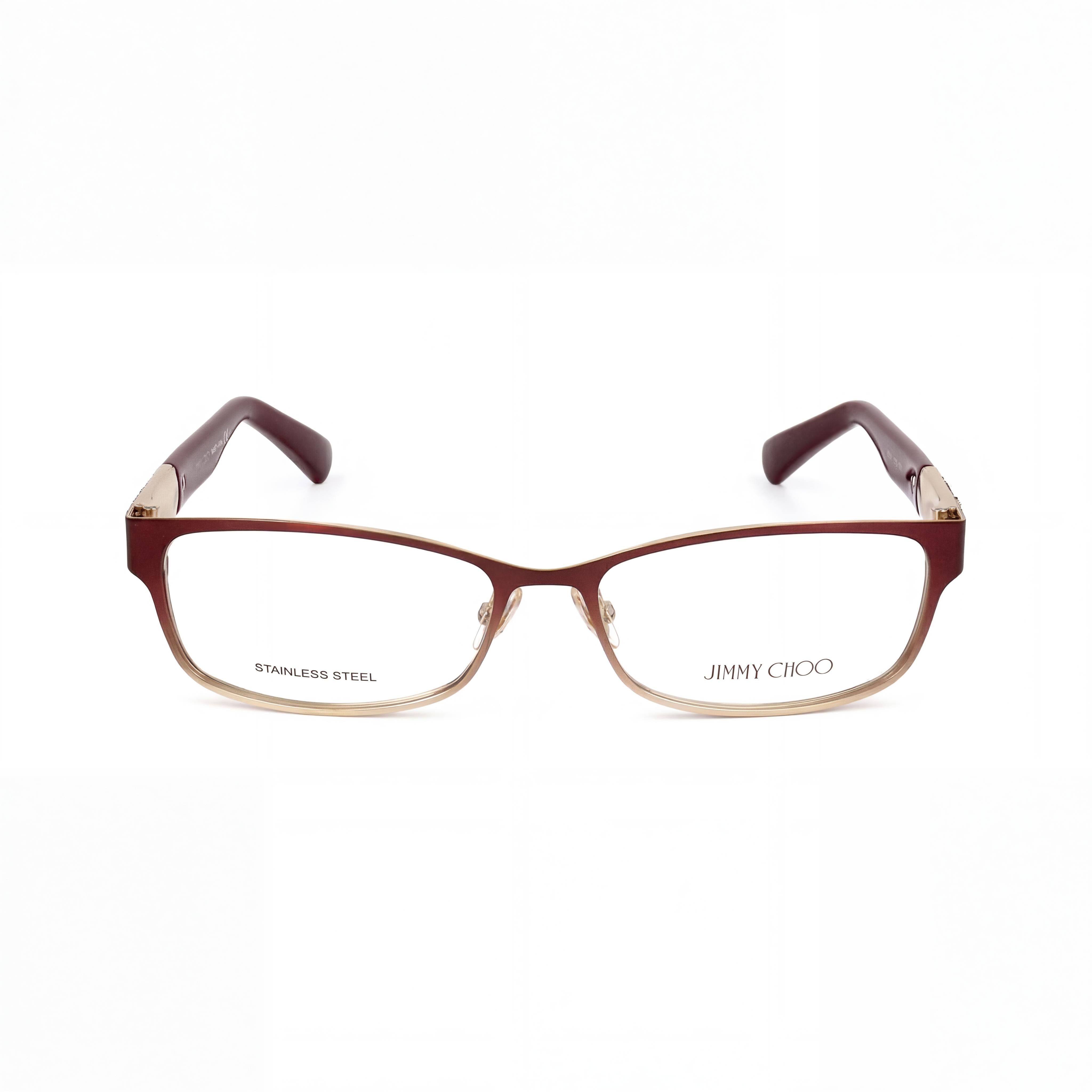 Gafas Jimmy Choo Clásicas de Hombre con Montura Semi Mate Roja de Acetato de Celulosa y Lentes de Policarbonato 54mm, Photo 2