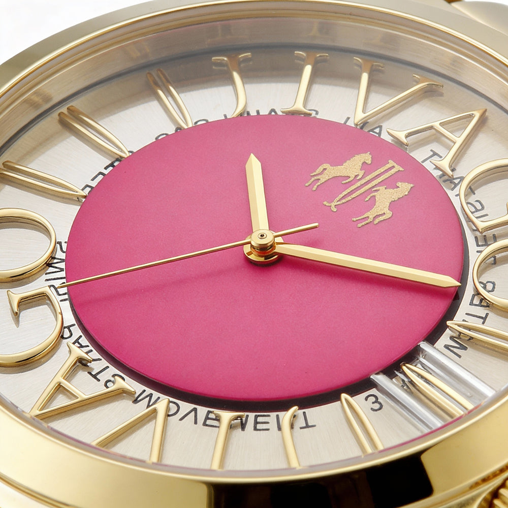 Reloj de cuarzo Jivago Casual para mujer, de acero inoxidable, color rosa, de 40 mm