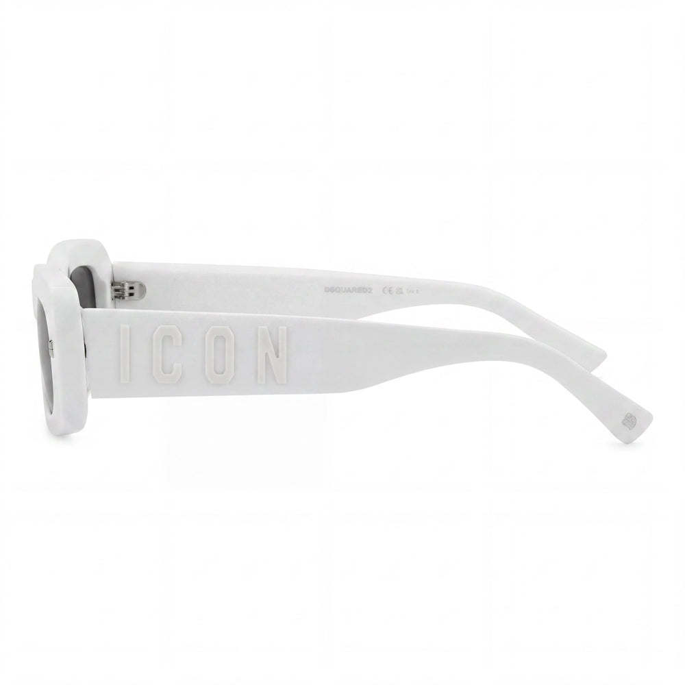 DSQUARED2 ICON 0020/S Women's Casual White Cellulose Frame Non-Polarized Polycarbonate Lens Sunglasses 52mm