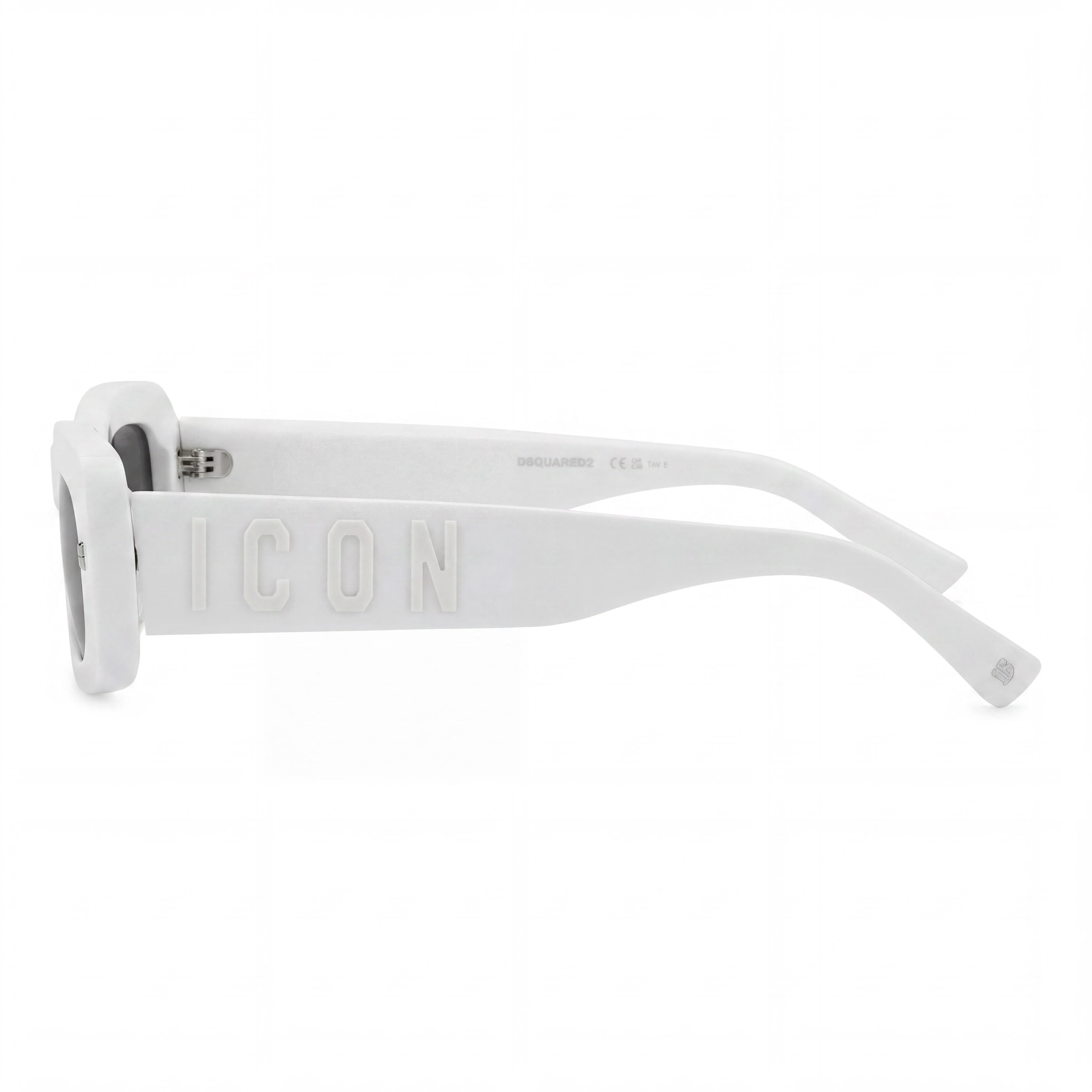 DSQUARED2 ICON 0020/S Gafas de sol casuales para mujer con montura de celulosa blanca, lentes de policarbonato no polarizadas de 52 mm, Photo 3
