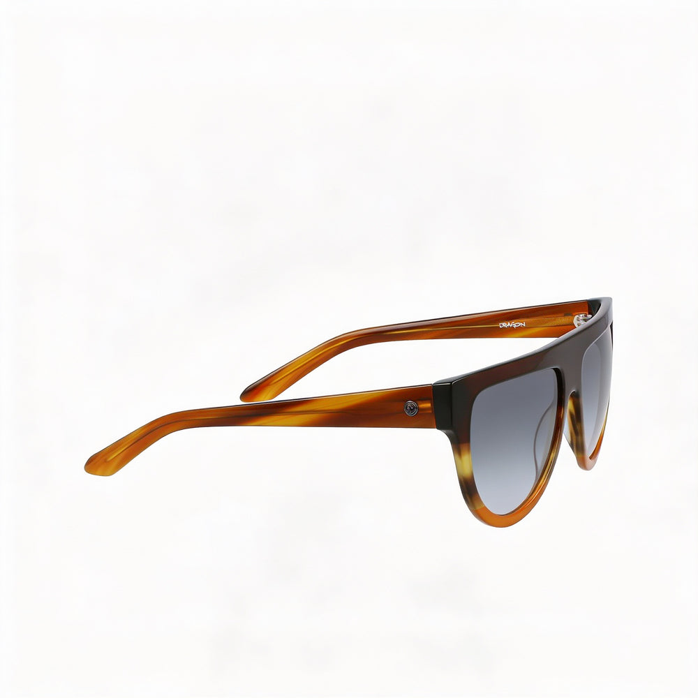 Dragon Alliance Square Women's UV Protection Sunglasses with Dark Brown Horn Grad Plastic Frame & Lumalens Smoke Gradient Lenses 58mm