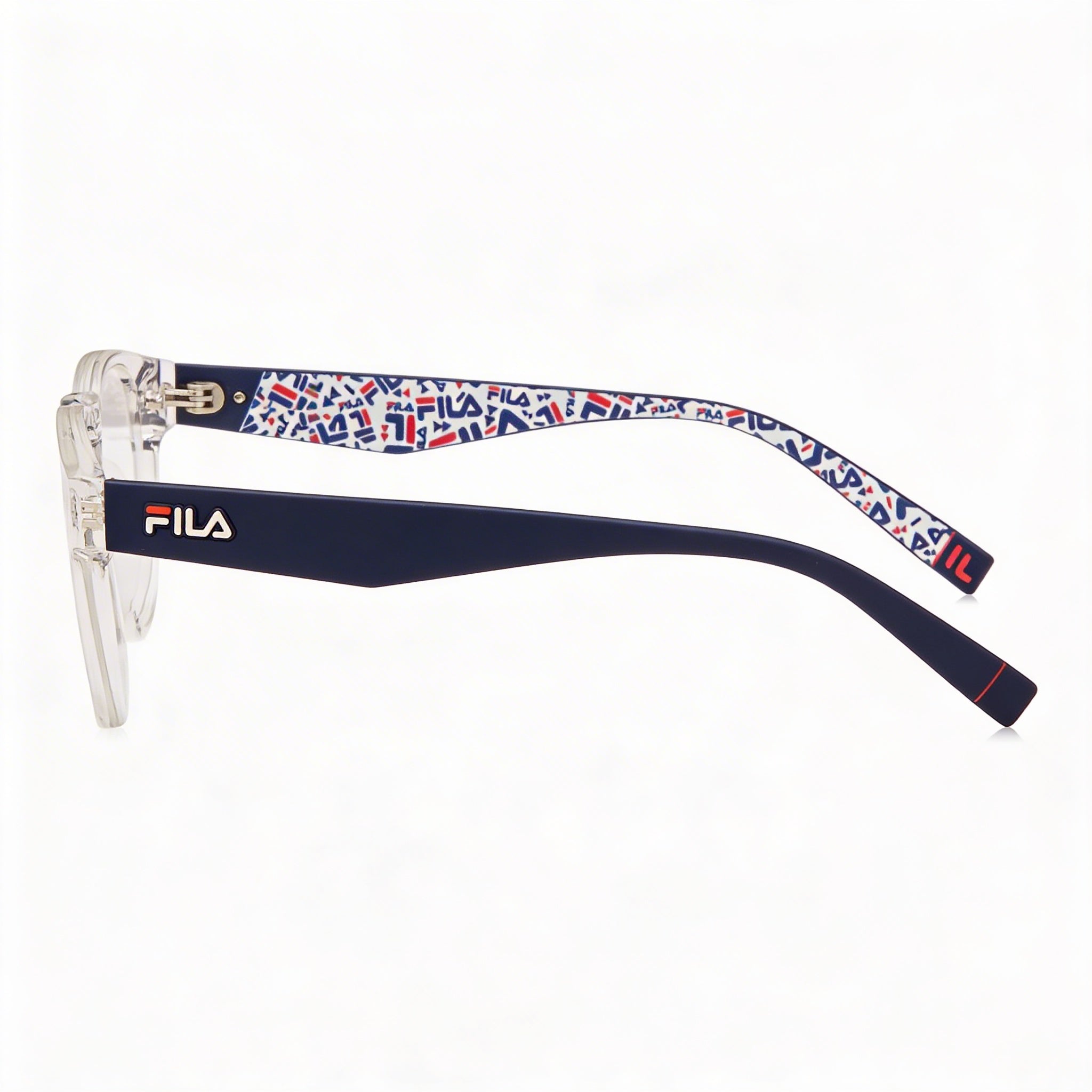 Fila Classic Women's Square Full Rim Acetate Crystal Frame with Polycarbonate Demo Lenses 50mm, Photo 3