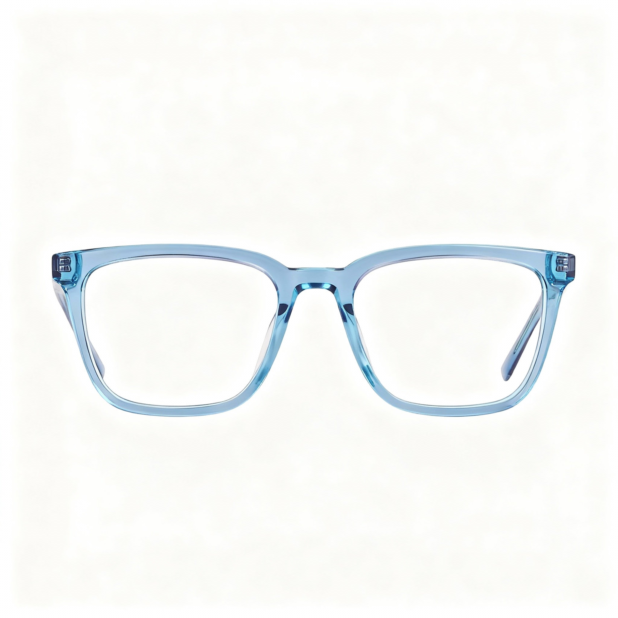 DKNY Dk5060 Women's Square Acetate Eyeglasses with Clear Demo Lenses, Blue Laminate Frame, 52mm, Photo 3