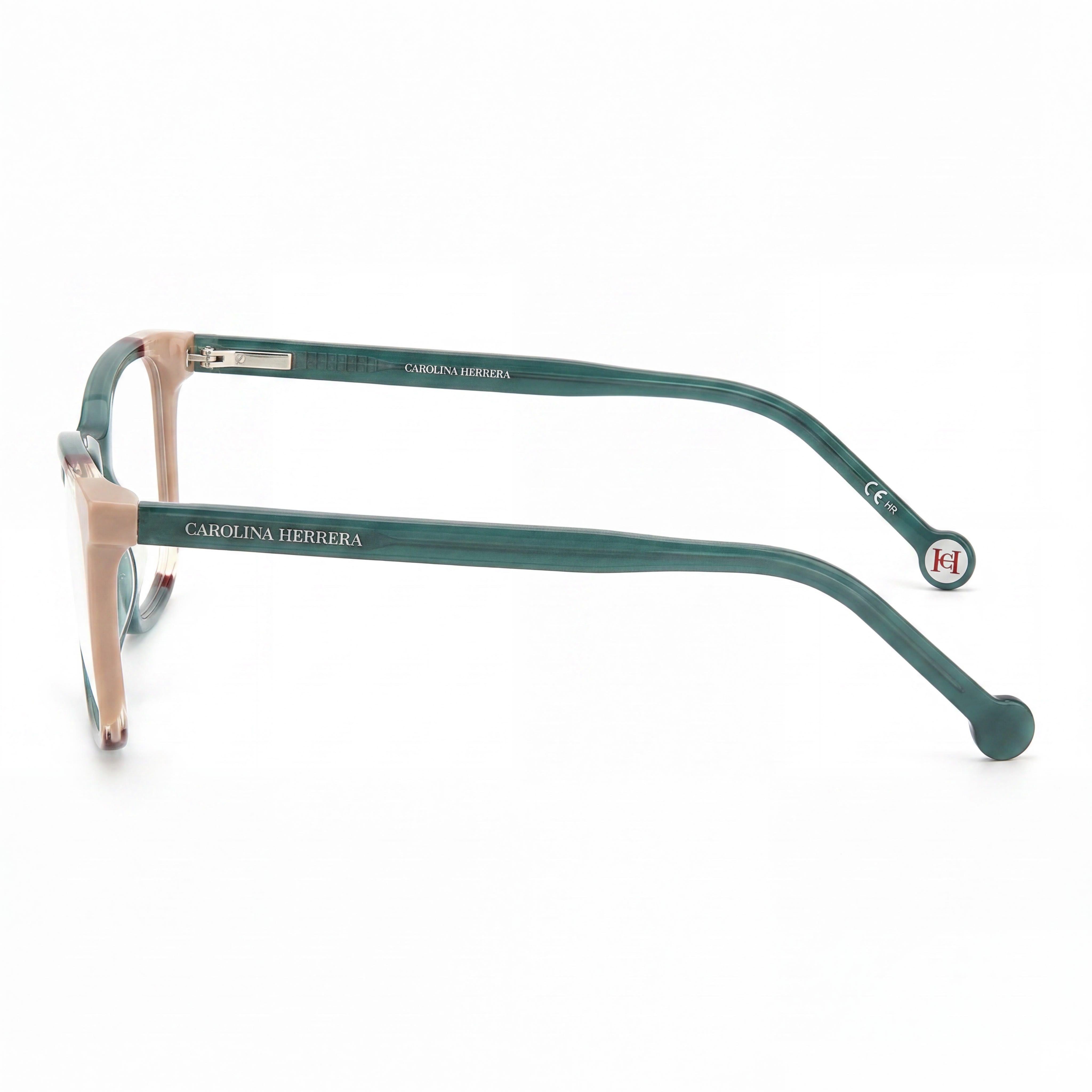 Carolina Herrera Ch 0066 Women's Plastic Square Teal Brown Non- Eyeglasses Lens 53mm, Photo 2