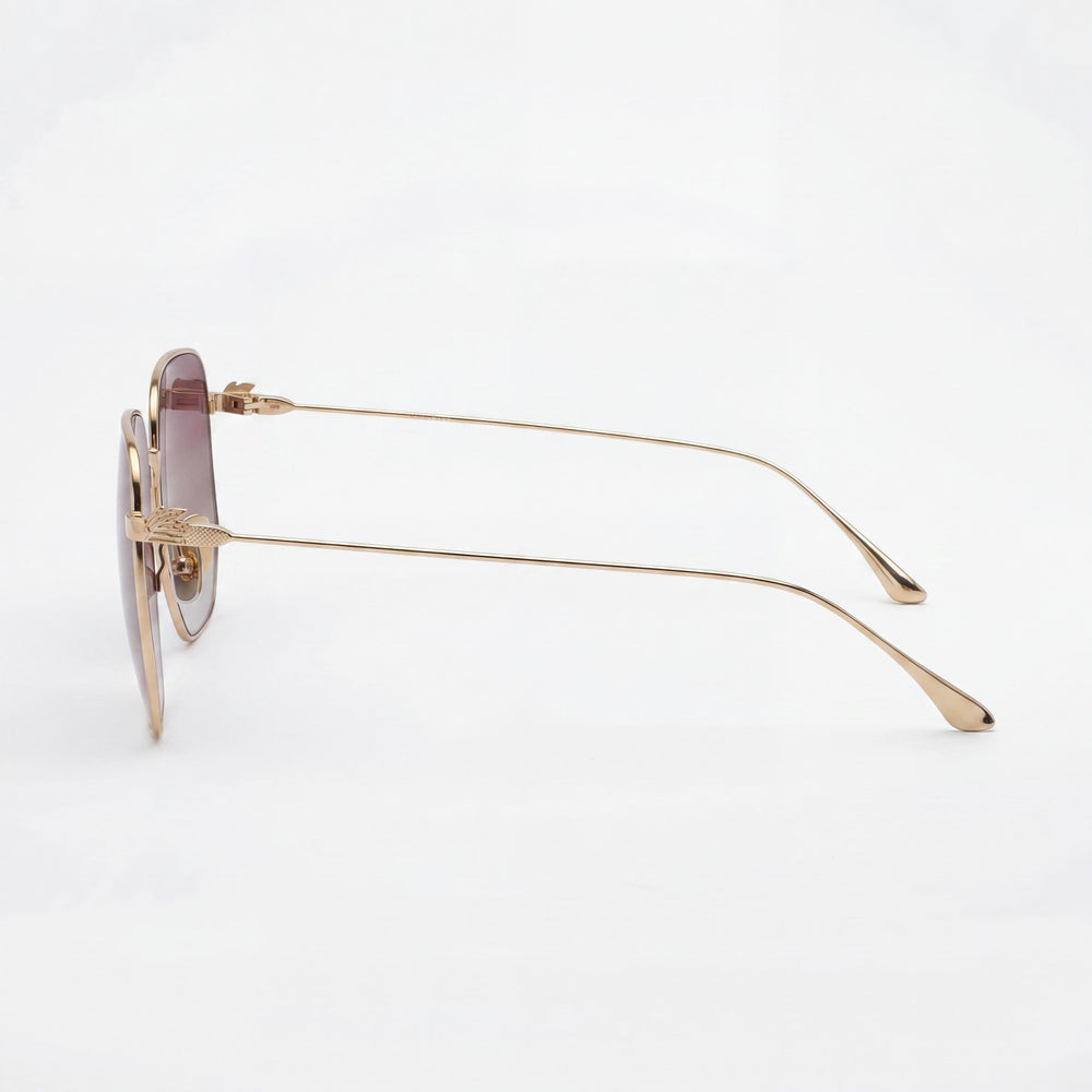 Etro Casual Women's Metal Frame Rose Gold, Mauve Sand Double Shaded Non-Polarized Lenses 60mm