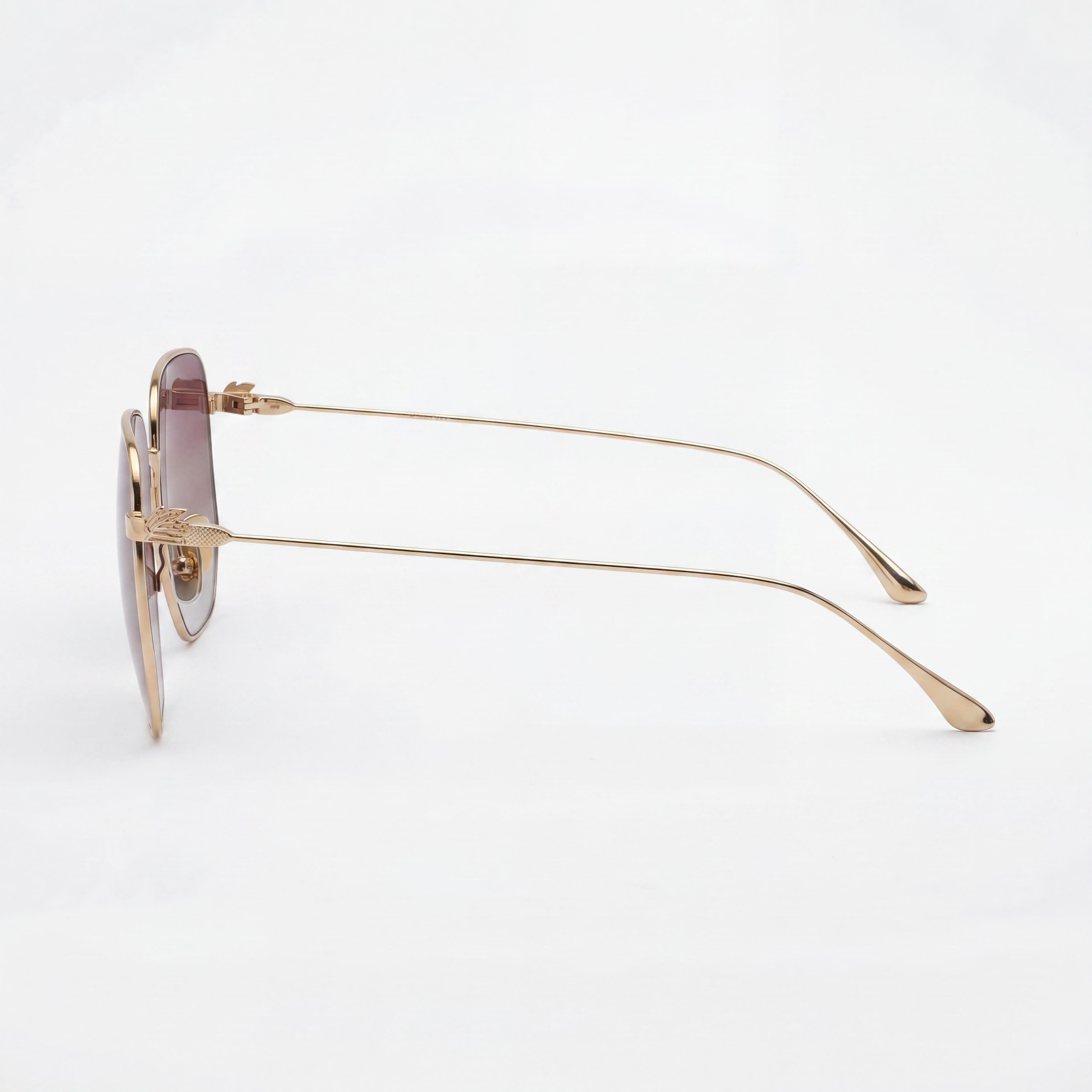 Etro Casual Mujer Montura Metálica Oro Rosa, Lentes No Polarizadas Doble Sombra Arena Malva 60mm, Photo 3
