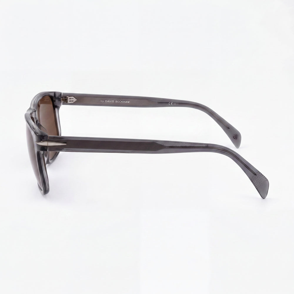 Gafas de sol clásicas unisex David Beckham DB 1060/S, cuadradas de plástico gris, no polarizadas, 100 % protección UV, 57 mm
