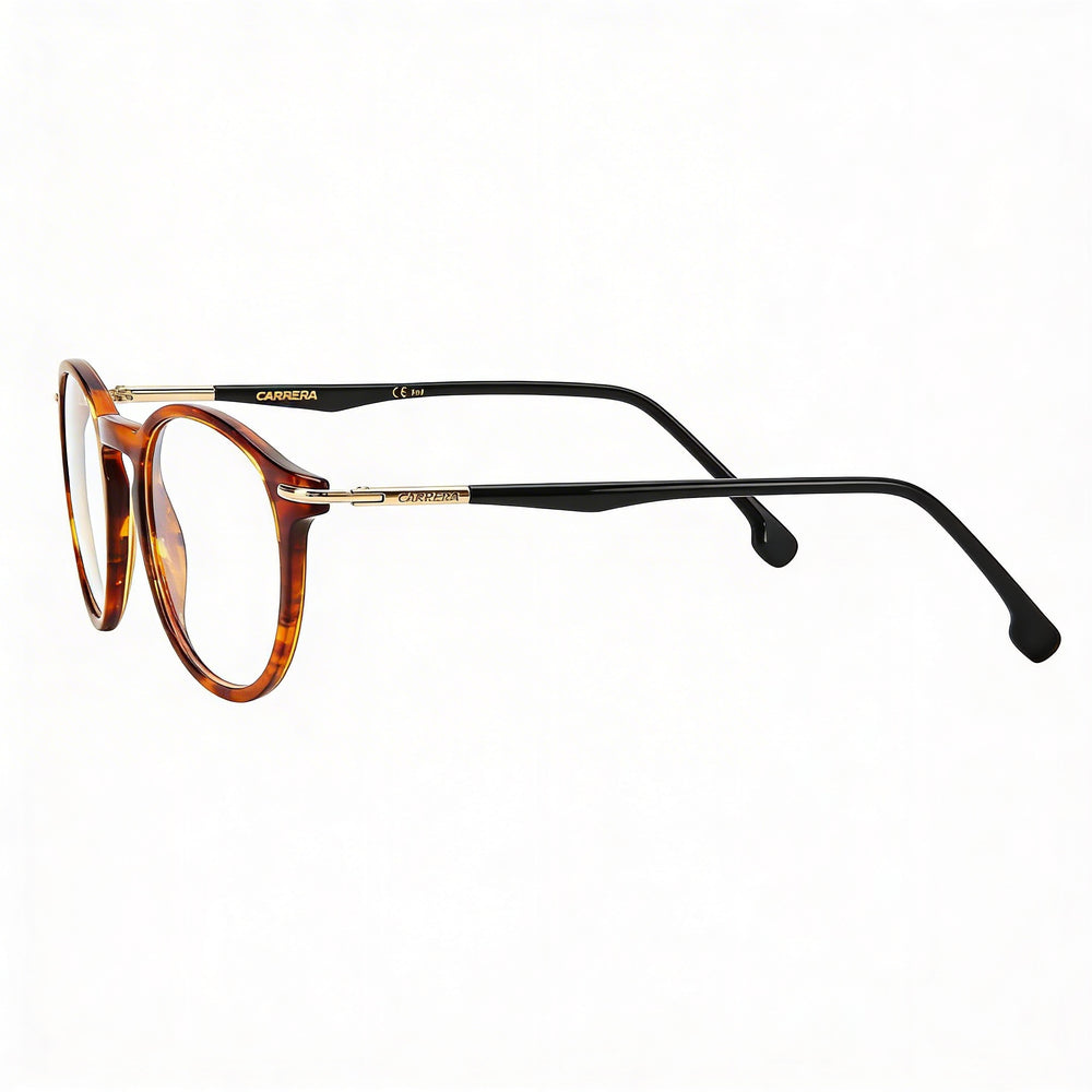 Monturas ópticas unisex Carrera 284 de acetato color cuerno marrón para lentes graduadas, tamaño 49 mm