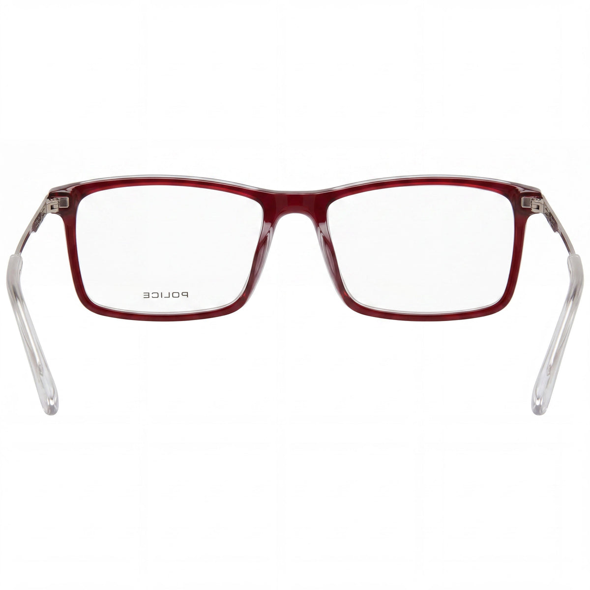 Police PLD0852 Bordeaux Rectangle Eyeglasses for Men, Metal 52mm, Photo 2