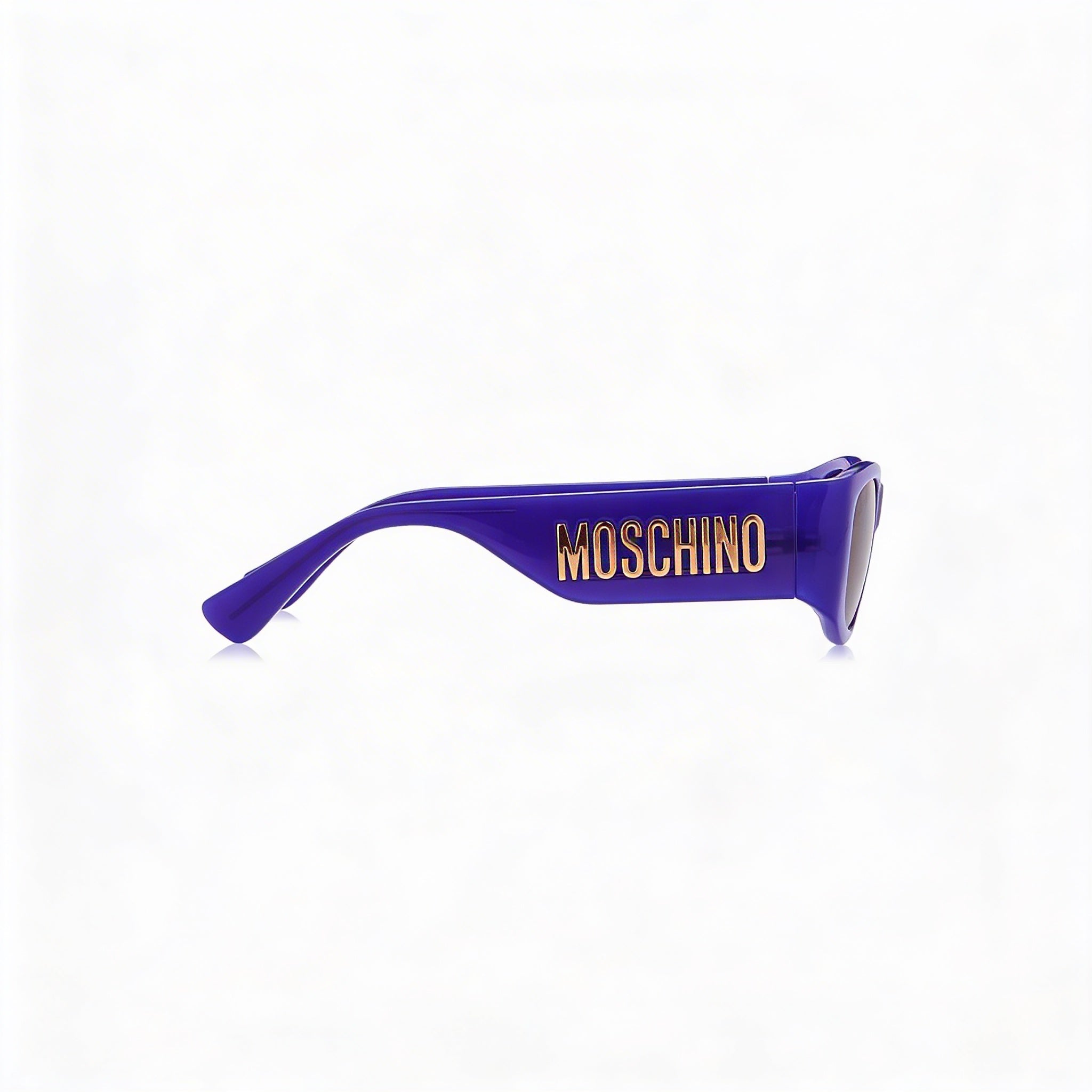 Gafas de sol informales Moschino para mujer, montura de propionato de celulosa violeta, lentes grises con protección UV, 55 mm, Photo 3