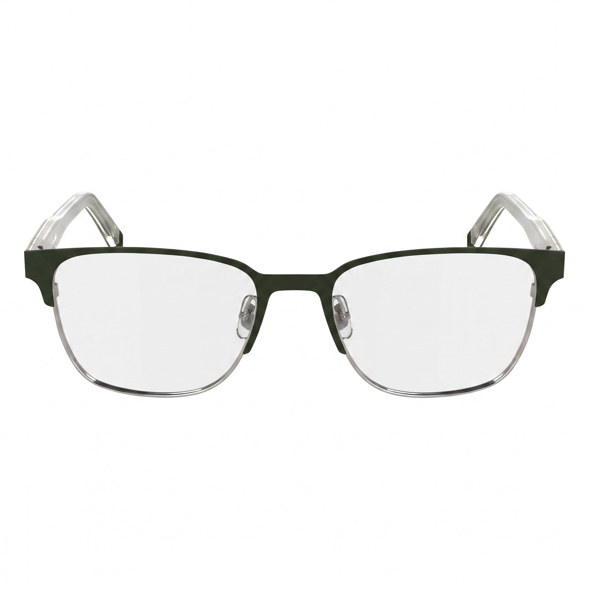 Gafas Lacoste casual para hombre, color caqui mate, con lentes de plástico transparente 53-18-145, Photo 2