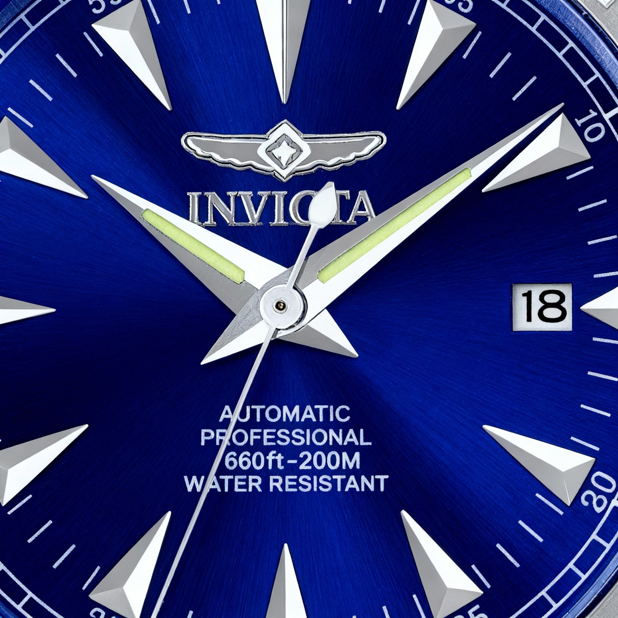 Invicta Signature 7035 Men's Automatic Blue Dial Stainless Steel 47mm Luminous Water Resistant Wrist Watch