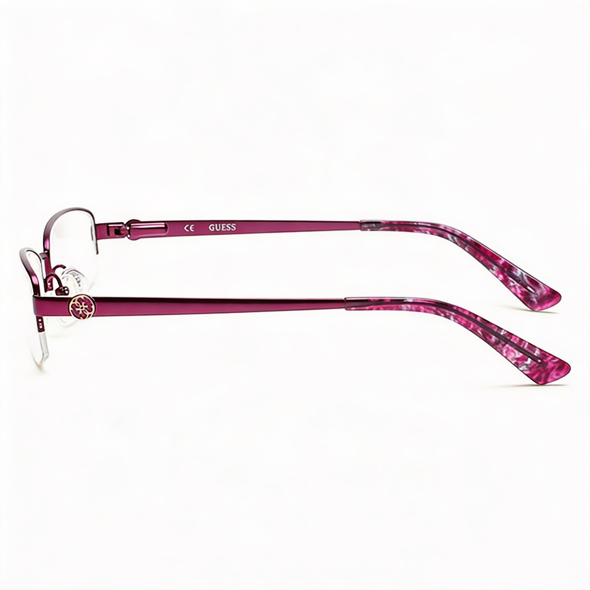 Guess Gu2525 C50 Unisex Matte Violet Metal Eyeglass Frames, Lens Width 50mm, Bridge 17mm, Temple 135mm, Photo 3