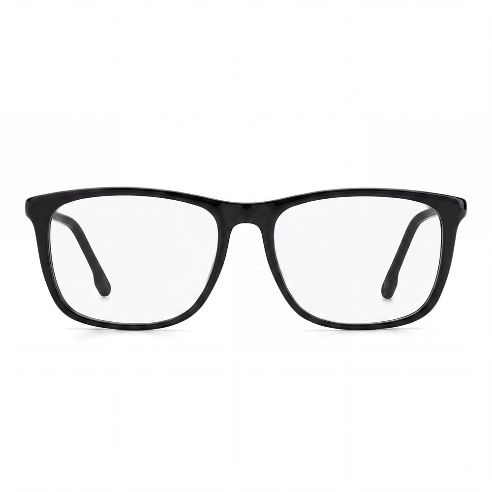 Carrera Carrera 263 Gafas Unisex Negras de Plástico con Montura Completa Rectangular Listas para Receta con Cristales de Policarbonato Negros 55mm