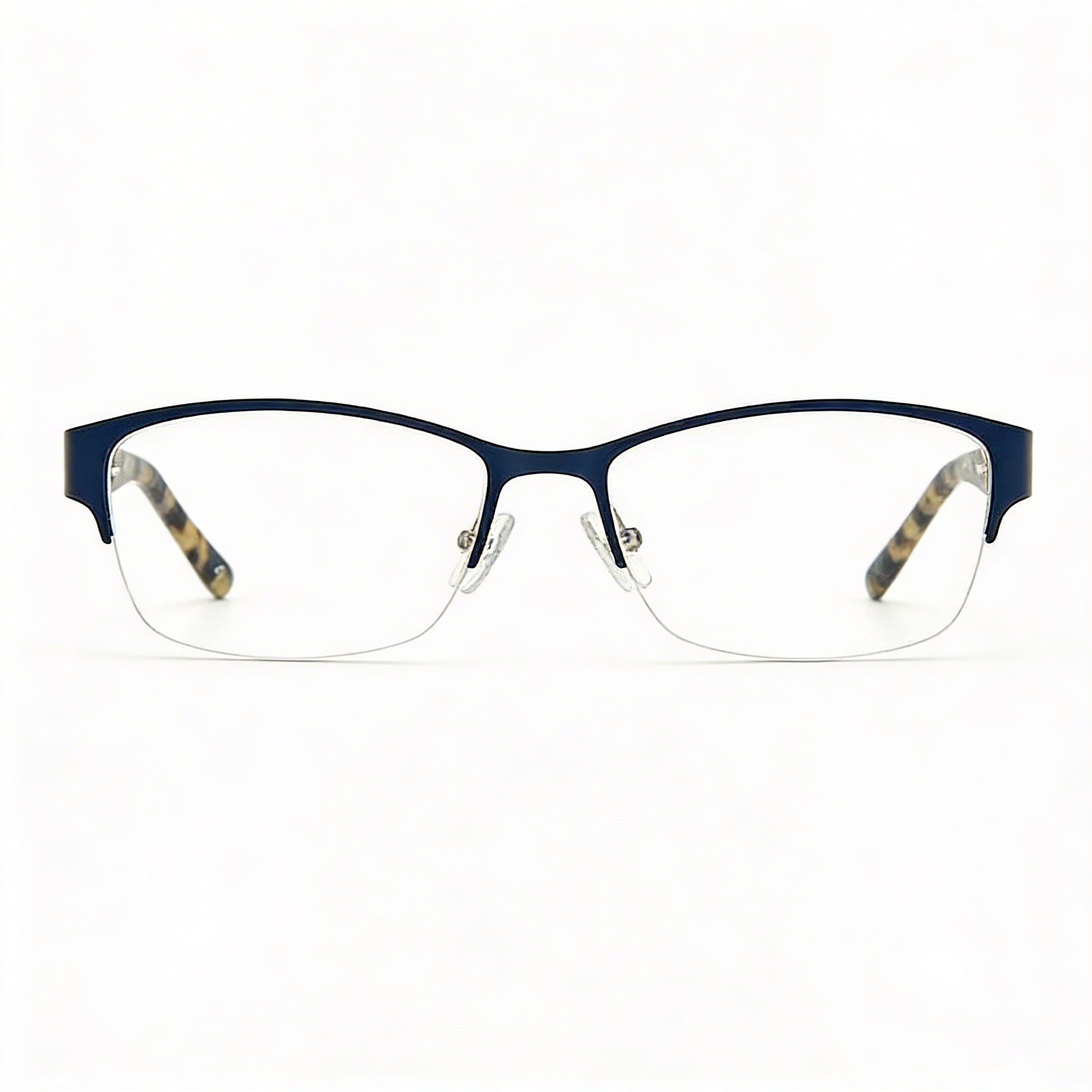 BANANA REPUBLIC Gafas Jordyn unisex de metal rectangulares semial aire azul claro marino con lentes de demostración 52-16-130, Photo 3