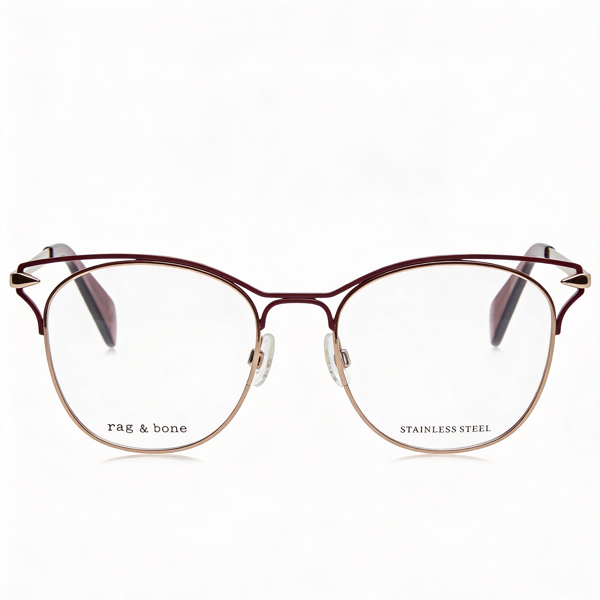 rag & bone Modern Women's Red Gold Alloy Steel Frame Polycarbonate Lenses 51mm, Photo 3