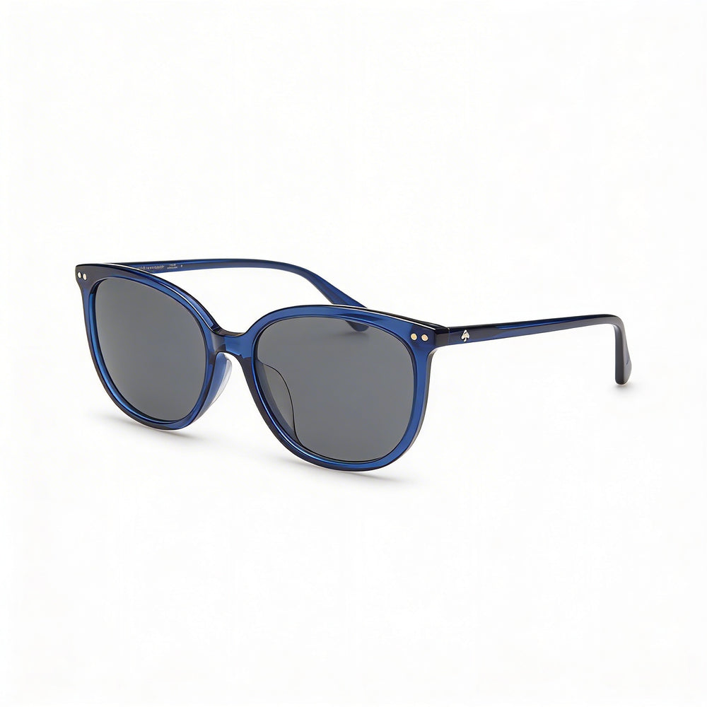 kate spade new york Alina/F/S Unisex Sunglasses with Blue Acetate Frame and Black UV Protected Lenses 45mm